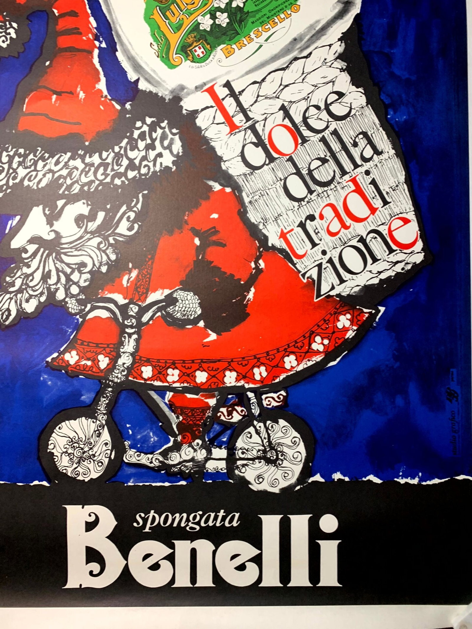 Benelli Candy - Art by Grafico (1952) 37.75"X54.75" Italian Advertising Poster LB - 3