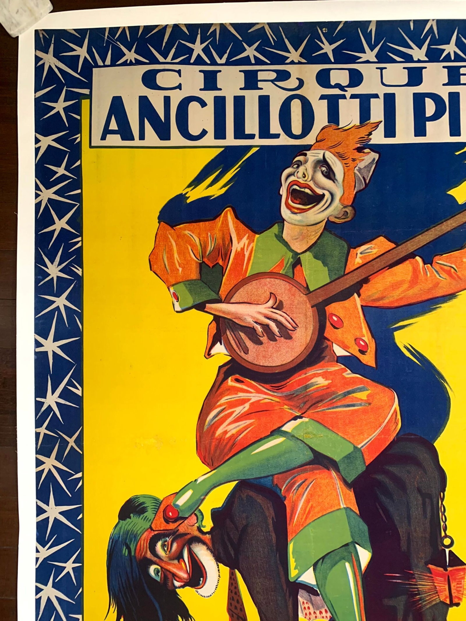 Cirque Ancillotti Plege - Banjo 1 (1920) 45"x63.5" French Circus Poster LB - 2