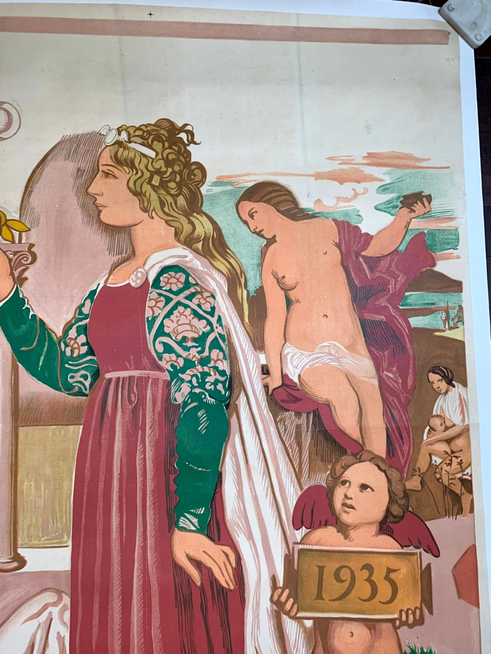 L'Art Italien - Art by Maurice Denis (1935) 45.5"X62" French Exhibition Poster LB - 3