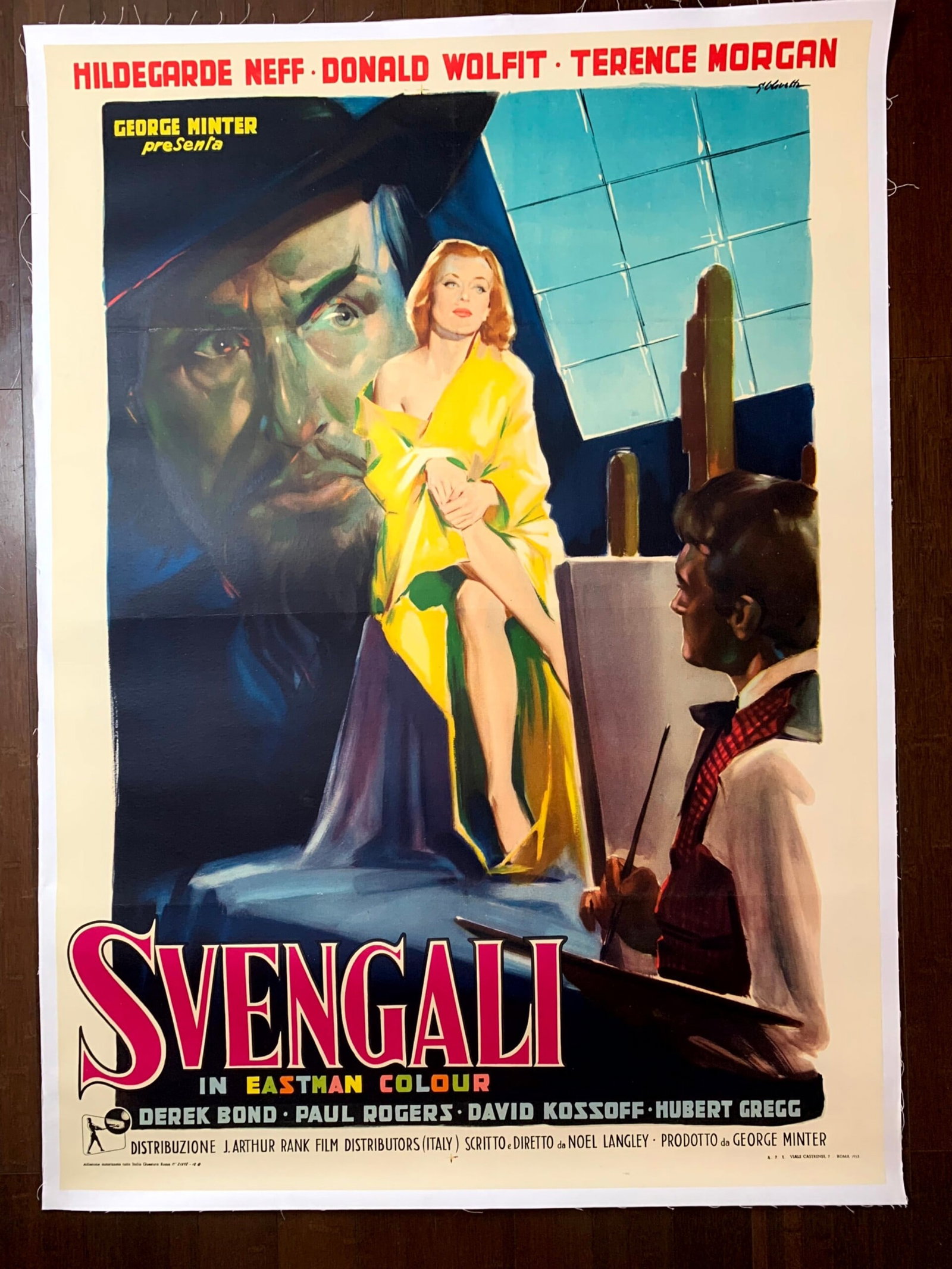 Svengali - Art By Giorgio Olivetti (1955) 39"x55" Italian Movie Poster LB (1 of 7)