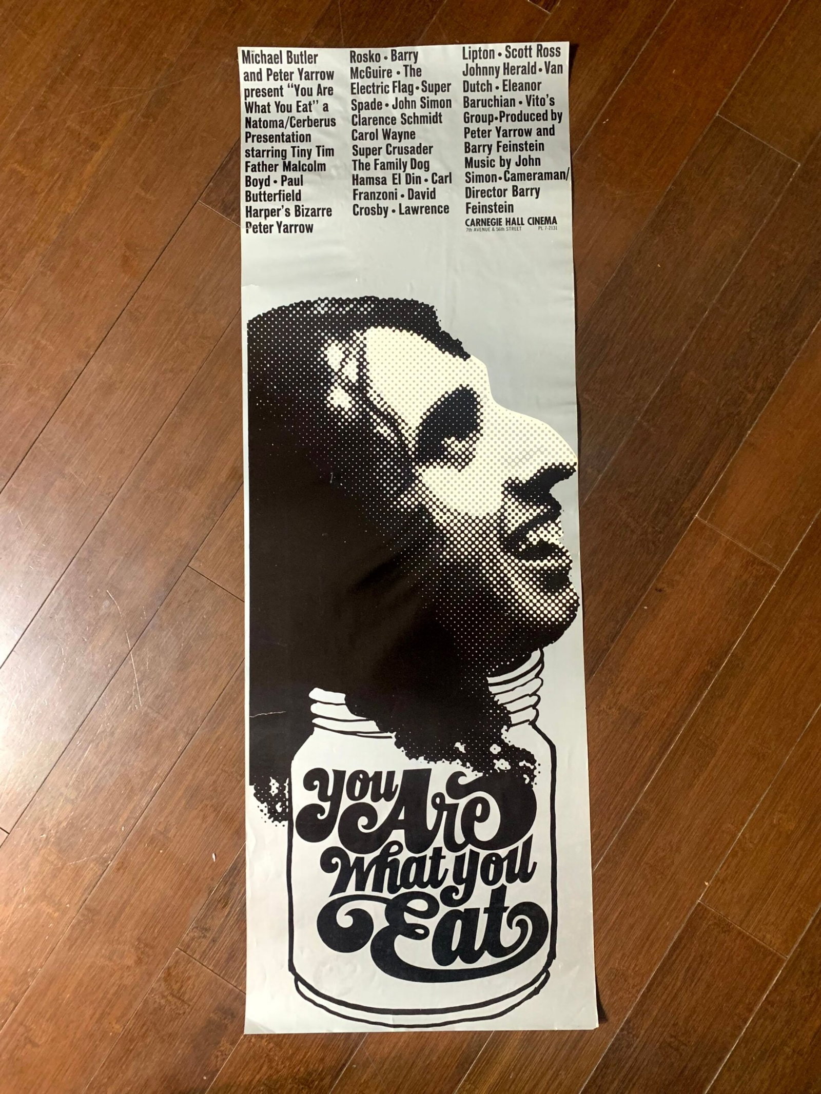Tiny Tim - You Are What You Eat (1961) 13"x37.5" US Movie Poster (1 of 3)