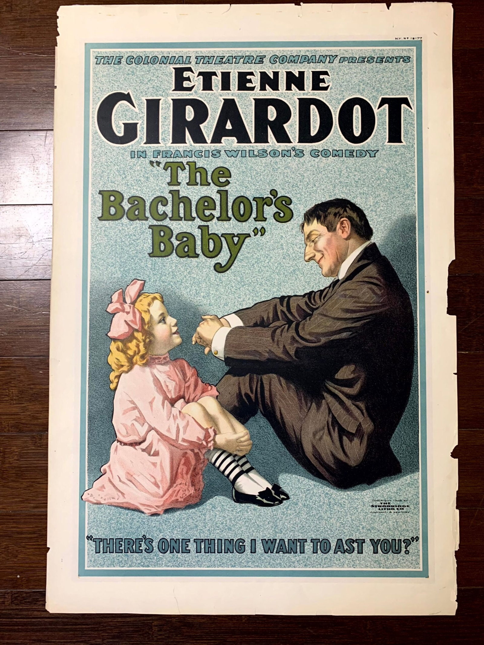 The Bachelor's Baby (1909) 20"x30' US Theater Poster (1 of 1)