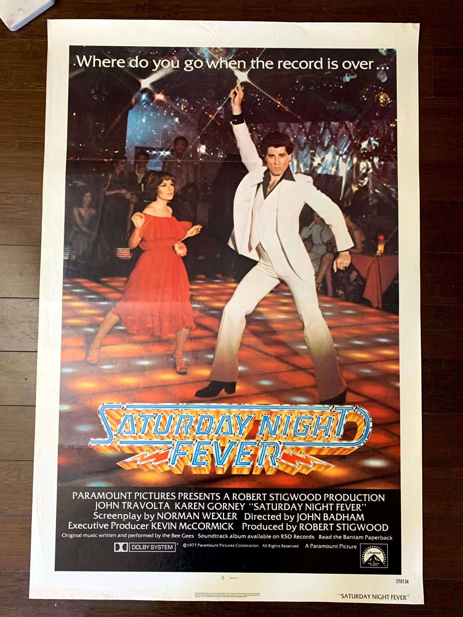 Saturday Night Fever - John Travolta (1977) US One Sheet Movie Poster (1 of 1)