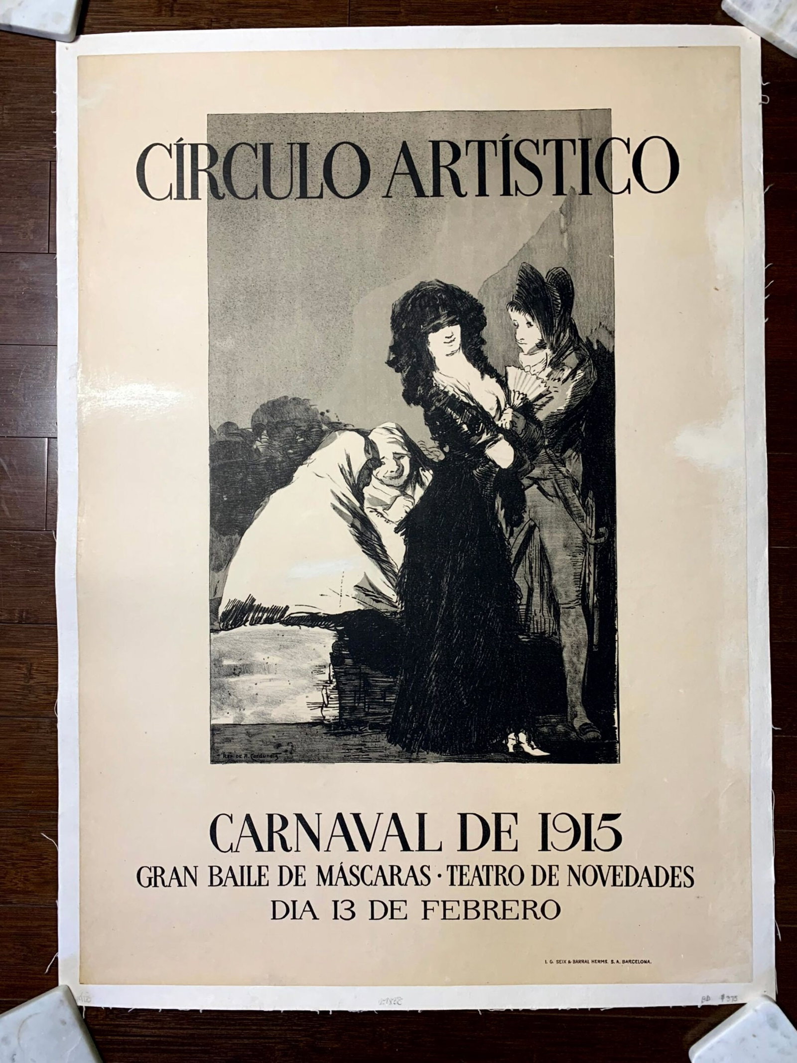 French Advertising Bundle x2 (1915) 27"x37.75" French Exhibition Posters LB (1 of 3)