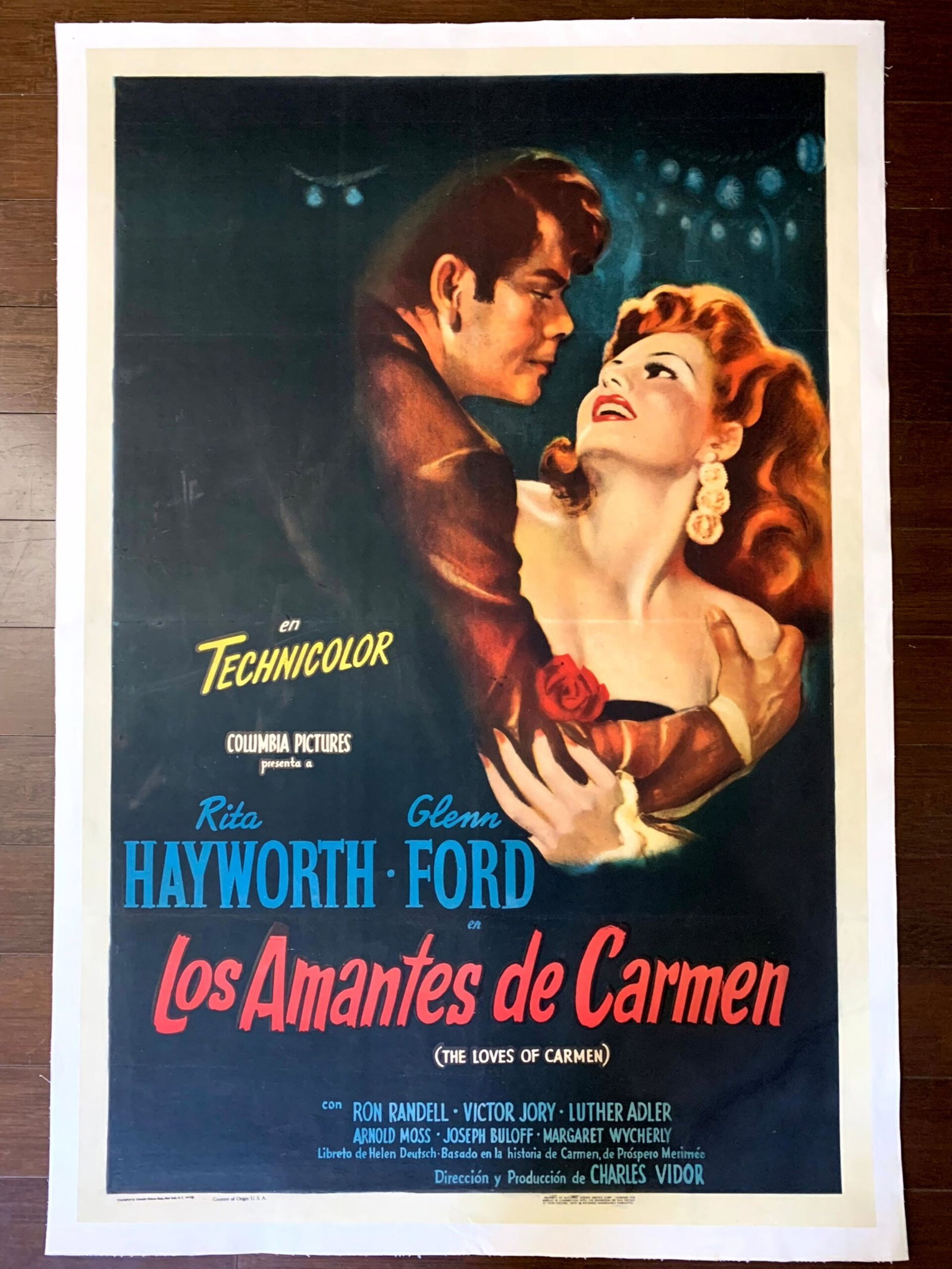 The Loves of Carmen - Rita Hayworth (1948) 27.5"x41" Spanish/US Movie Poster LB (1 of 1)