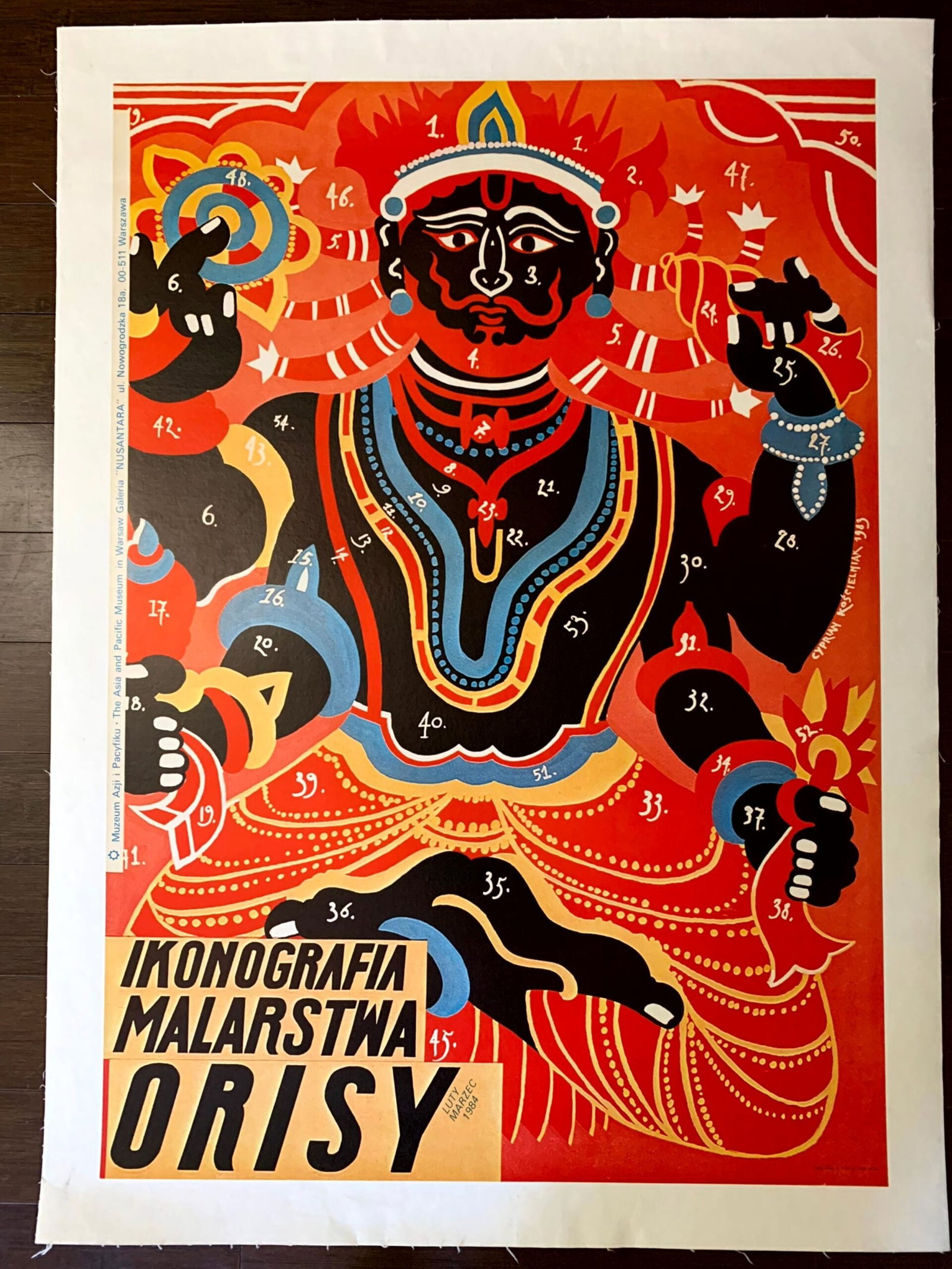 Ikonografia Malarstwa Orisy - Art by Koscielniak (1984) 26.25x37.5 Polish Museum Poster LB: Title: Ikonografia Malarstwa Orisy - Art by Koscielniak (1984) 26.25x37.5 Polish Museum Poster LB Description: Ikonografia Malarstwa Orisy - Art by Koscielniak (1984) 26.25x37.5 Polish Museum Poster L