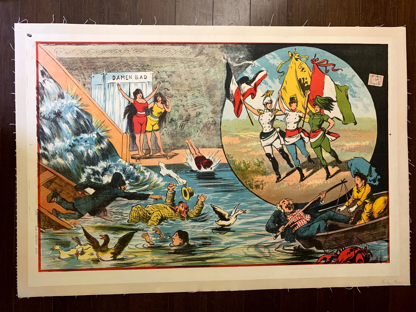 Damen Bad - J. Weiner (1932) 24.75"x37.5" Austrian Theater Litho Poster LB (1 of 4)