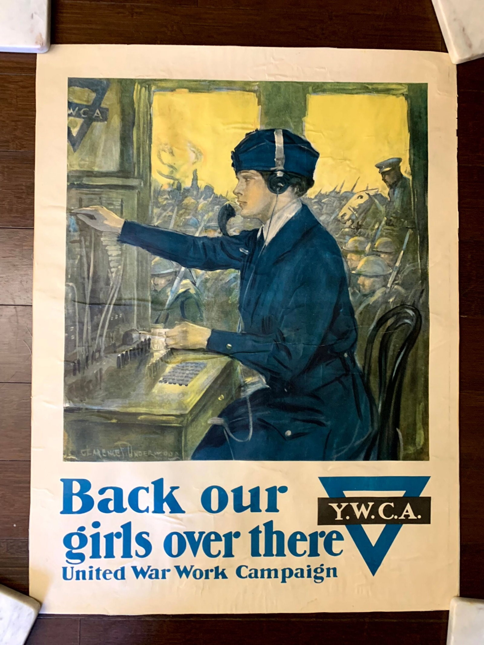YMCA & Red Cross War Bundle x4 (1910's) 21"x28" US War Posters (1 of 4)