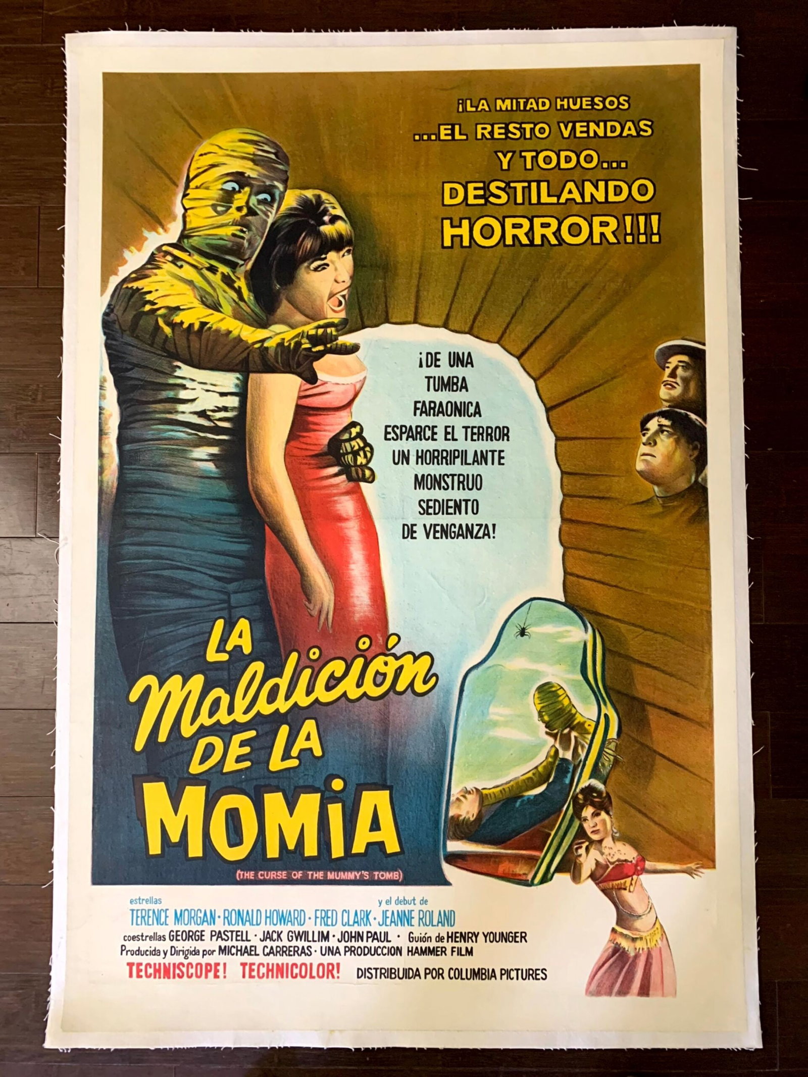 The Curse of The Mummy's Tomb (1964) 29"x43.5" Argentine Movie Poster LB (1 of 1)