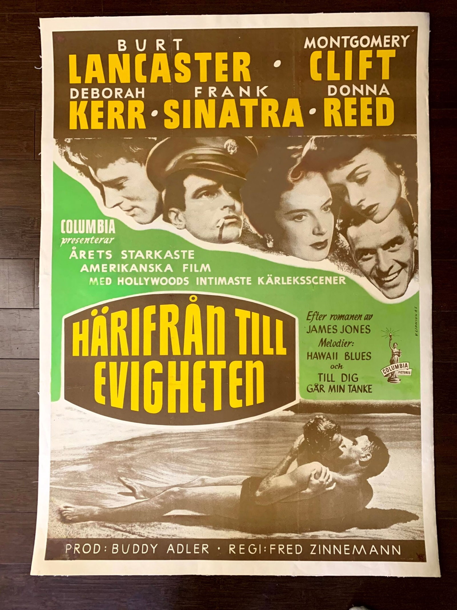 From Here to Eternity (1960) 29.5" x41" Swedish Movie Poster LB (1 of 1)