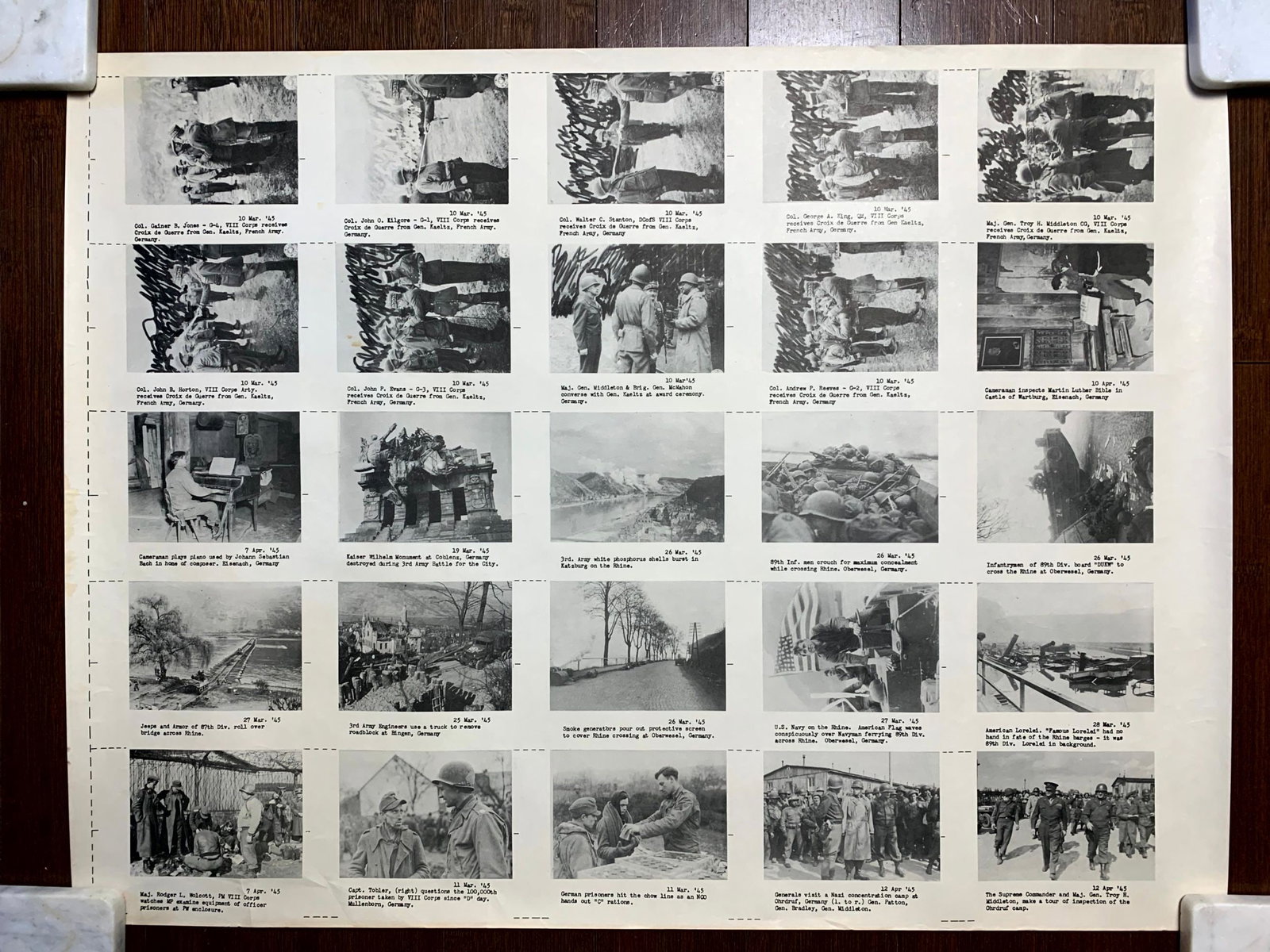 US Army 8th Signal Corps Official Photos (1945) 22"x29" US War Posters x2 - 2