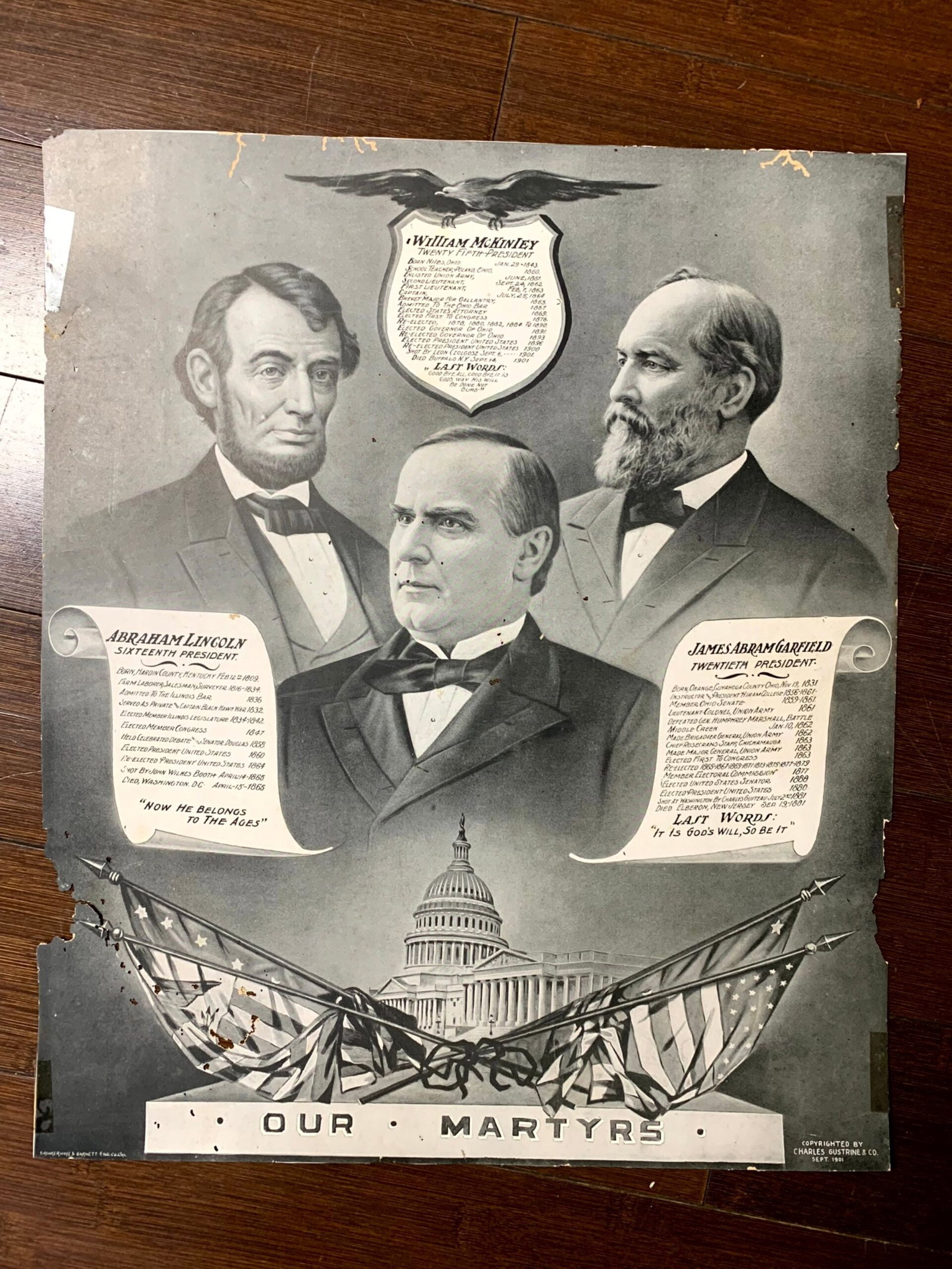 Our Martyrs by Charles Gustrine & Co. (1901) 15.25"x22" US Presidential Portrait (1 of 1)