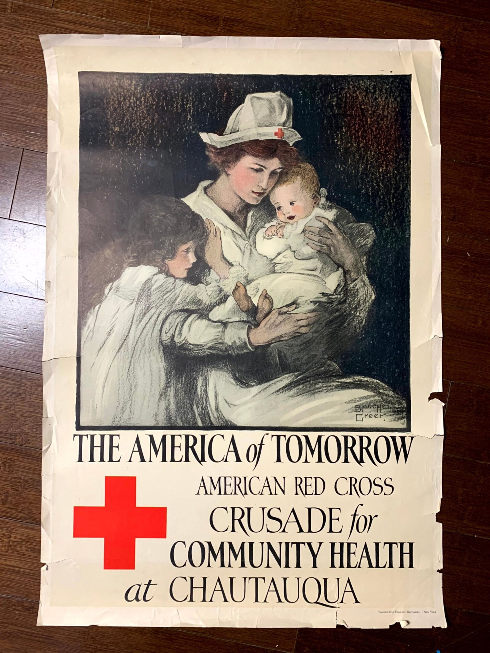 Red Cross Bundle x7 - Art By William B. King & More (1910's) 20.5"x27.5" US Red Cross War Posters - 8