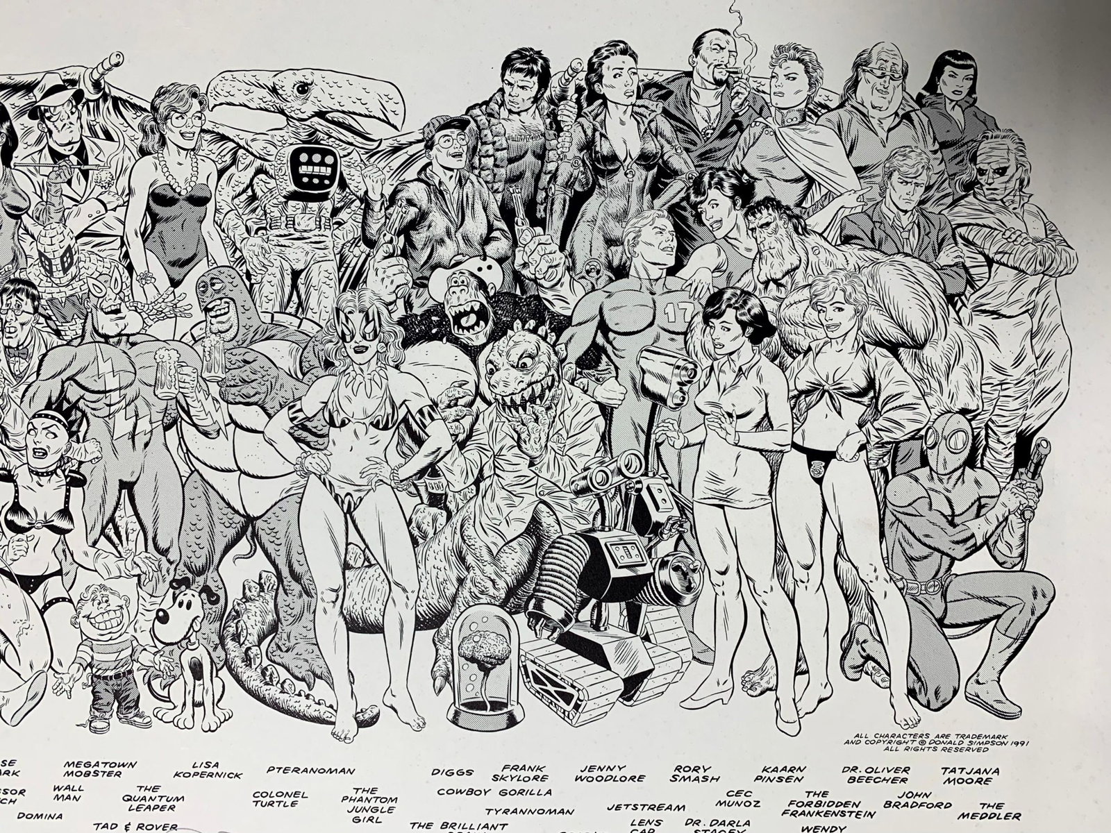 Character Art - Donald Simpson (1991) 15"x24" US Comic Book Art - 3