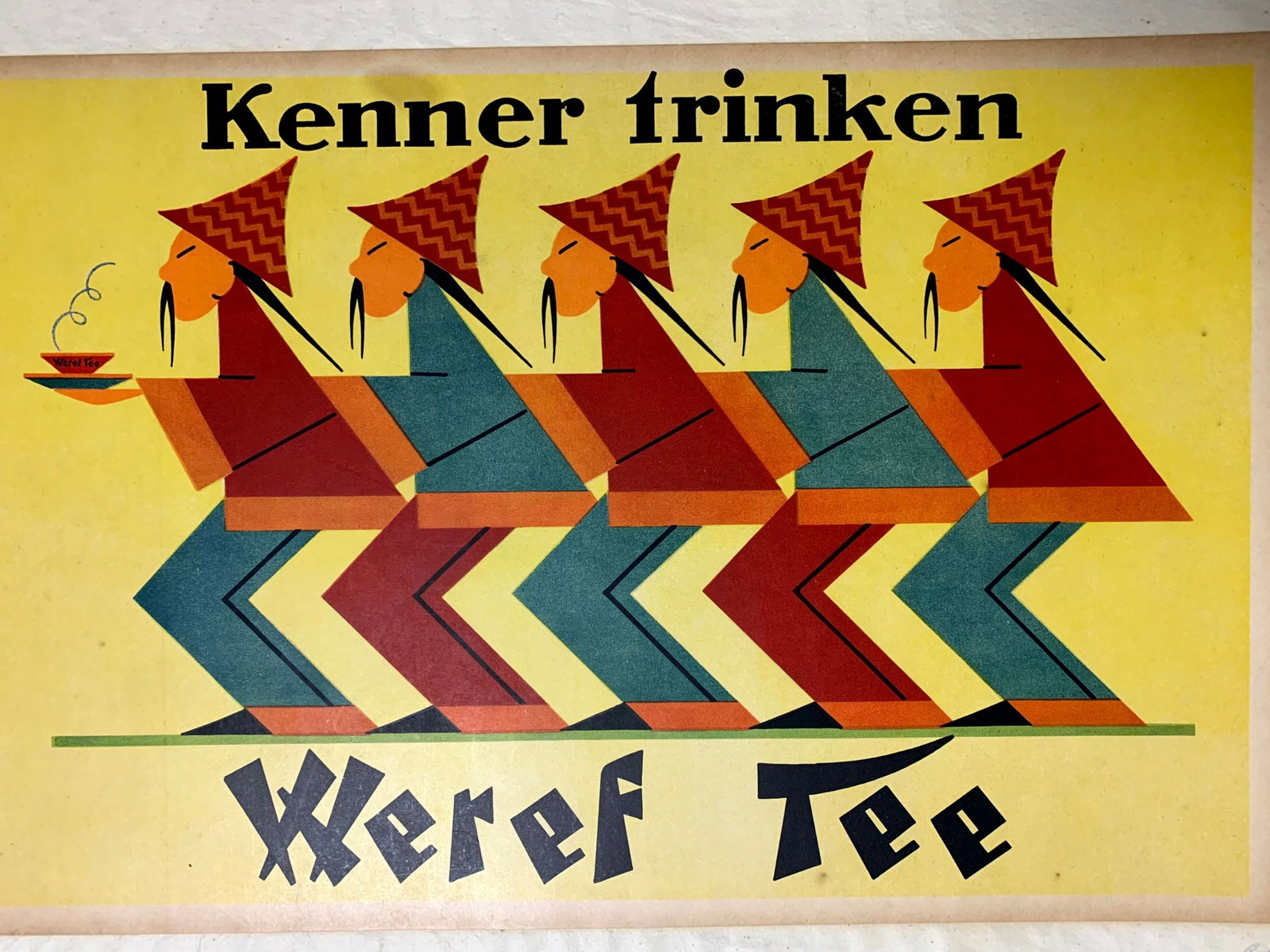 Weref Tea -Kenner Trinken (1950) 14.5"x22" Danish Advertising Poster LB - 2