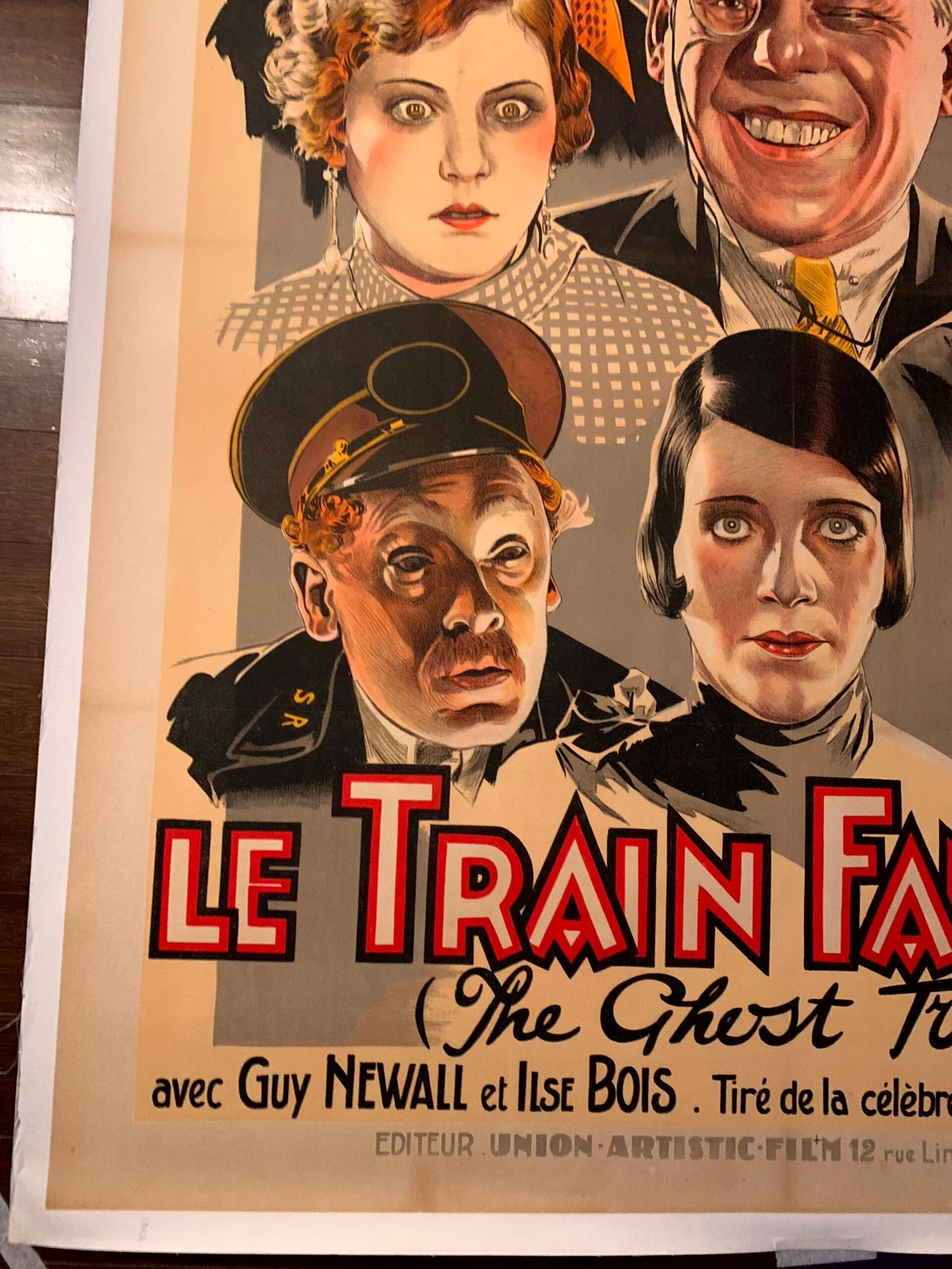Train Fantome aka Ghost Train - Rare Early Horror - Art Georges Elisabeth (1927) 47.5" x 60.5" - 7