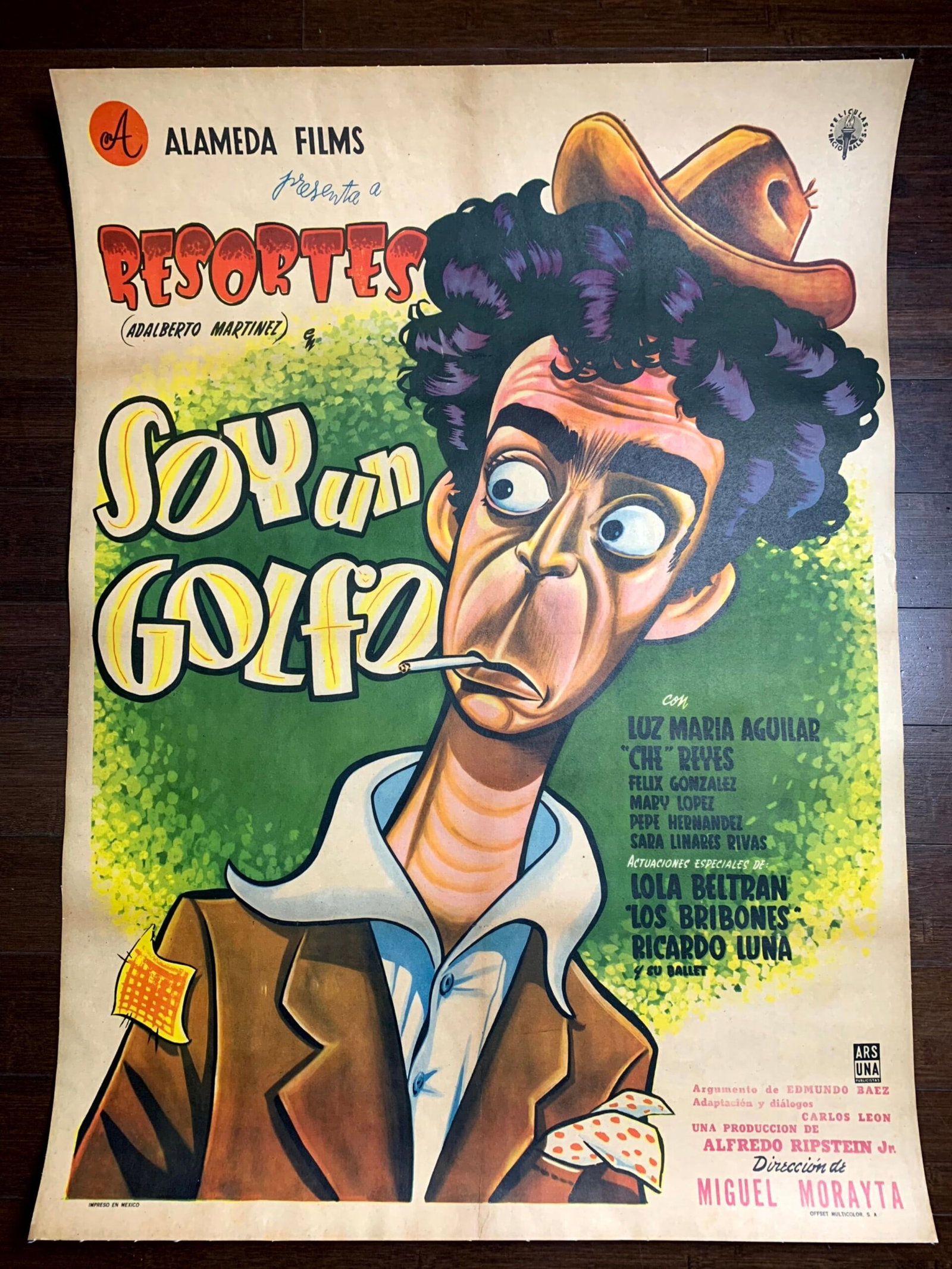 Soy Un Golfo - Art by Cabral (1955) Mexican One Sheet Movie Poster LB (1 of 6)