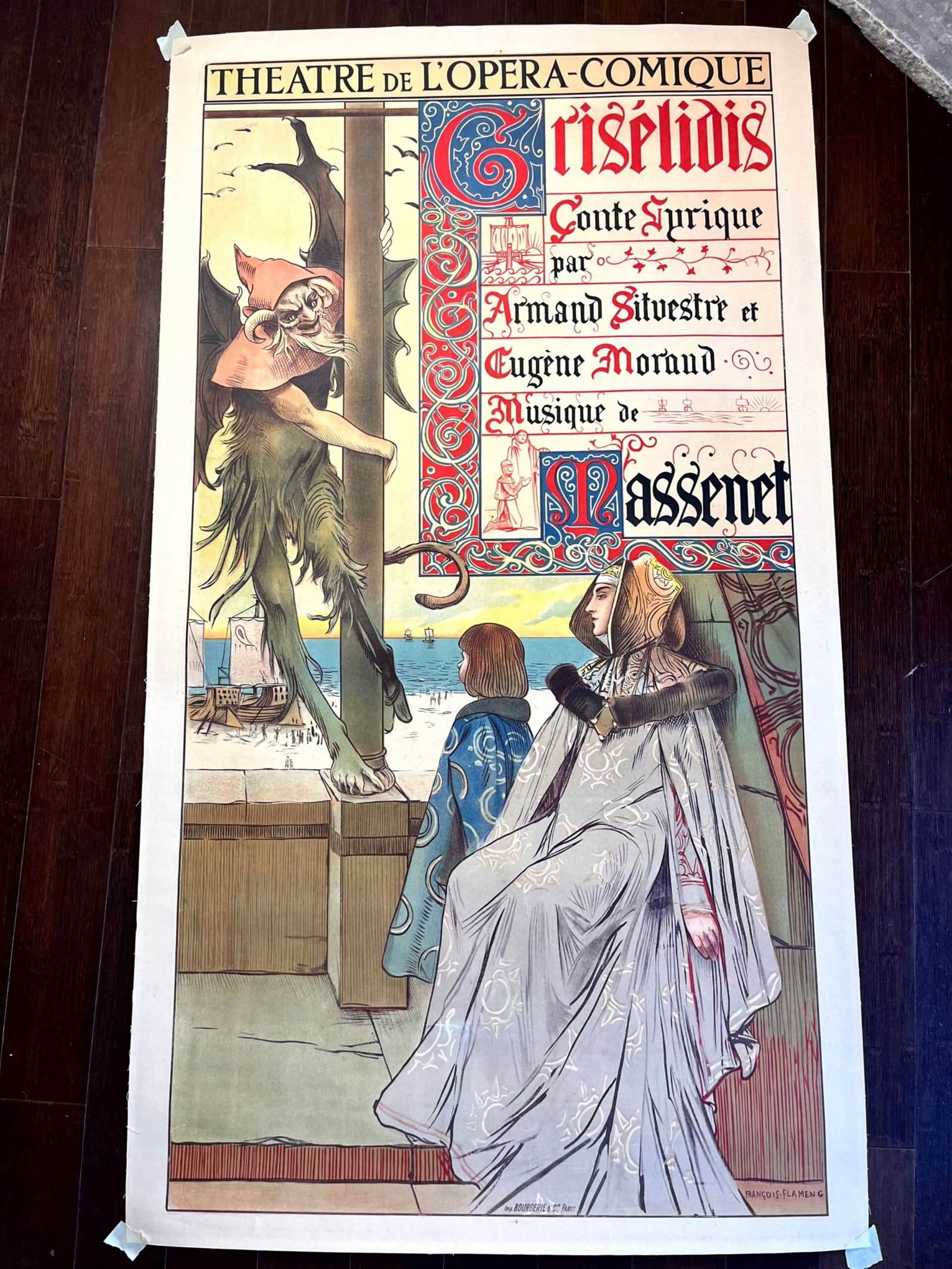 Griselidis - Art by Francois Flameng (1901) 30x54 French Massenet Opera Poster LB (1 of 6)