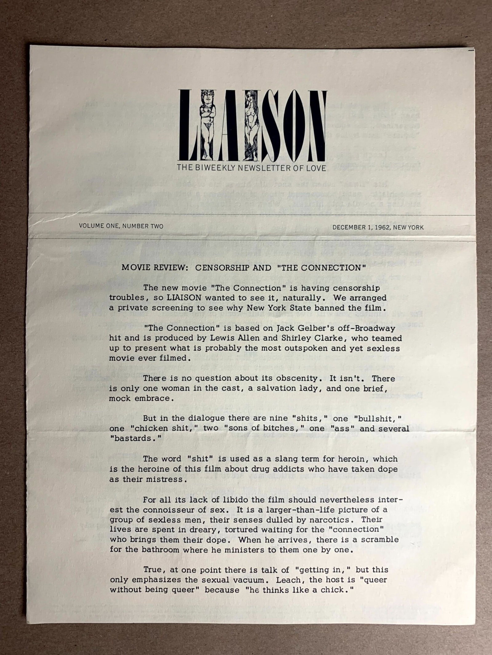 Gay Interest - Liaison Newsletter (1950's) US Mail (6 Pieces) Obscene Publications Act 1959 - 7