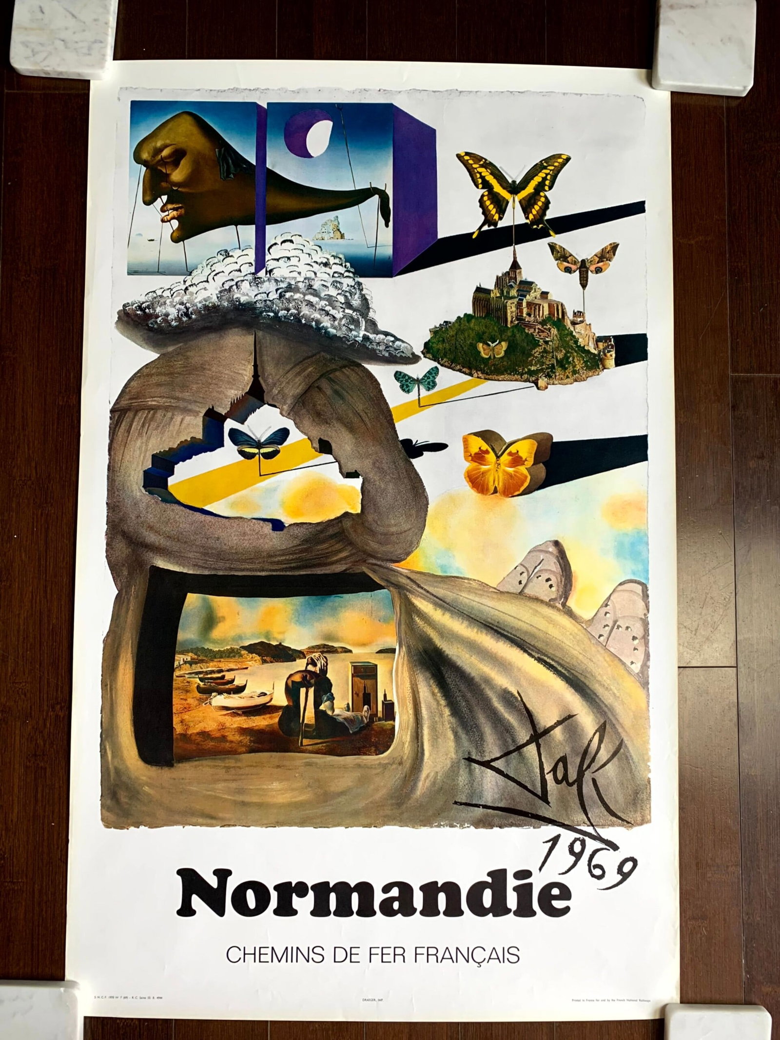 Dali Portfilio x5 French Railroads (1969) 24.4x39 French Travel Posters (1 of 5)
