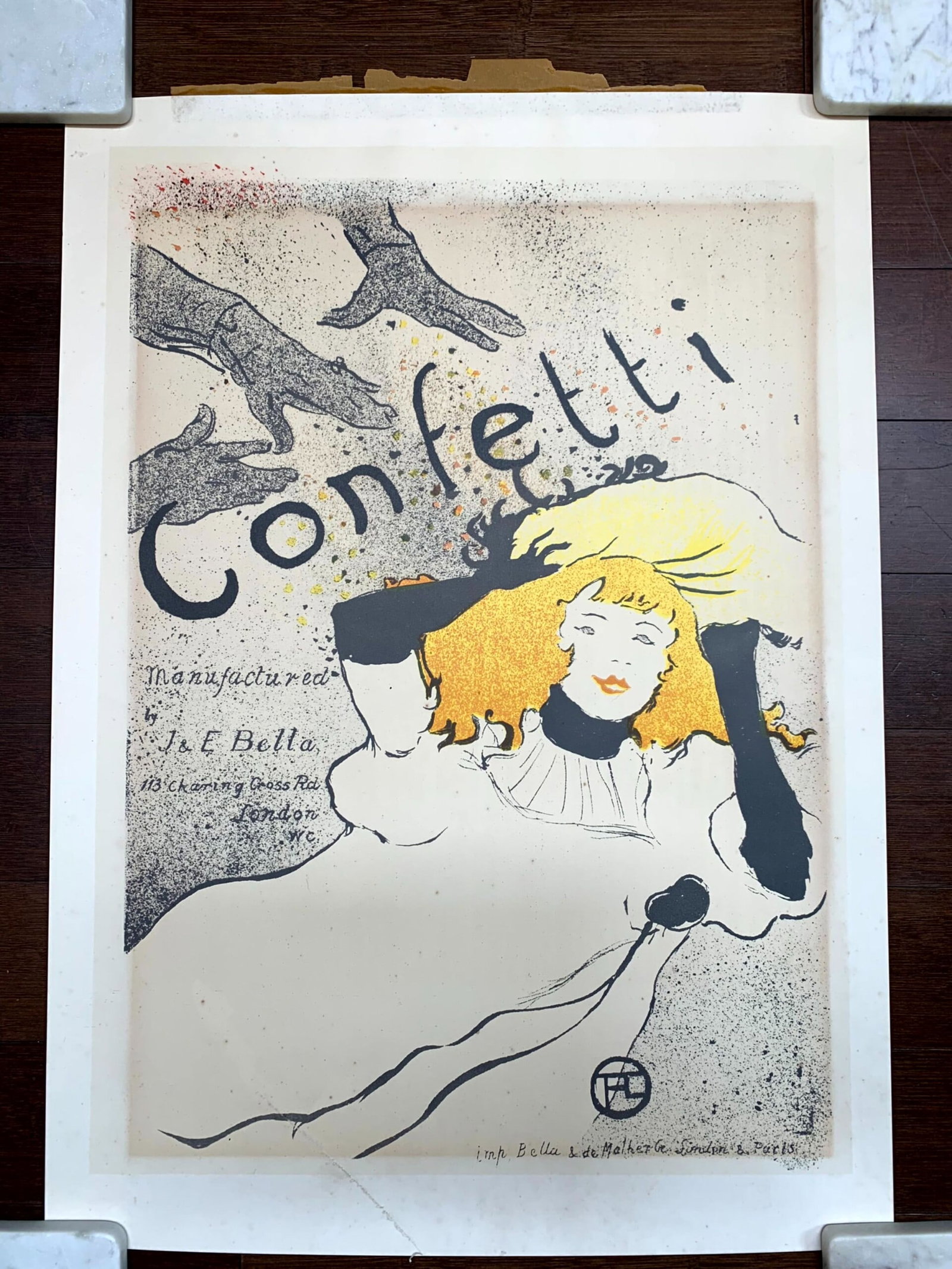 Confetti - Art by Toulouse-Lautrec (1894) 20x28 French Litho Poster LB (1 of 6)