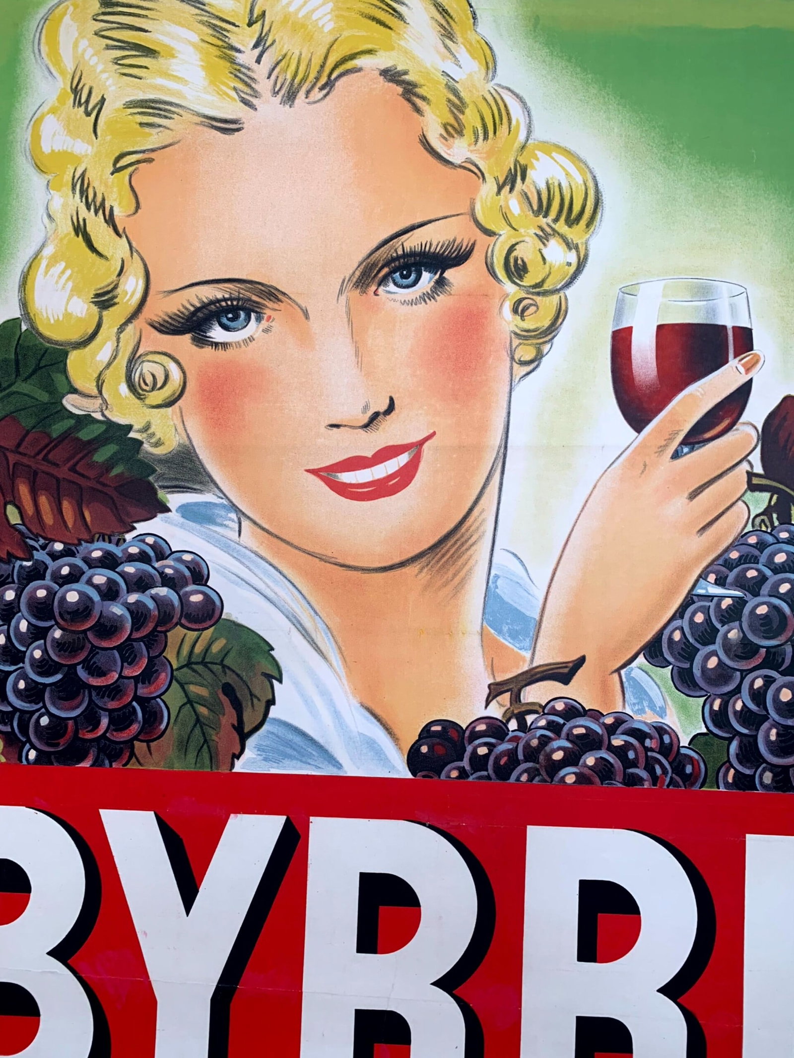 Byrrh - Art by Raoul Auger (1933) 37.5x45.75 French Litho Poster LB - 6