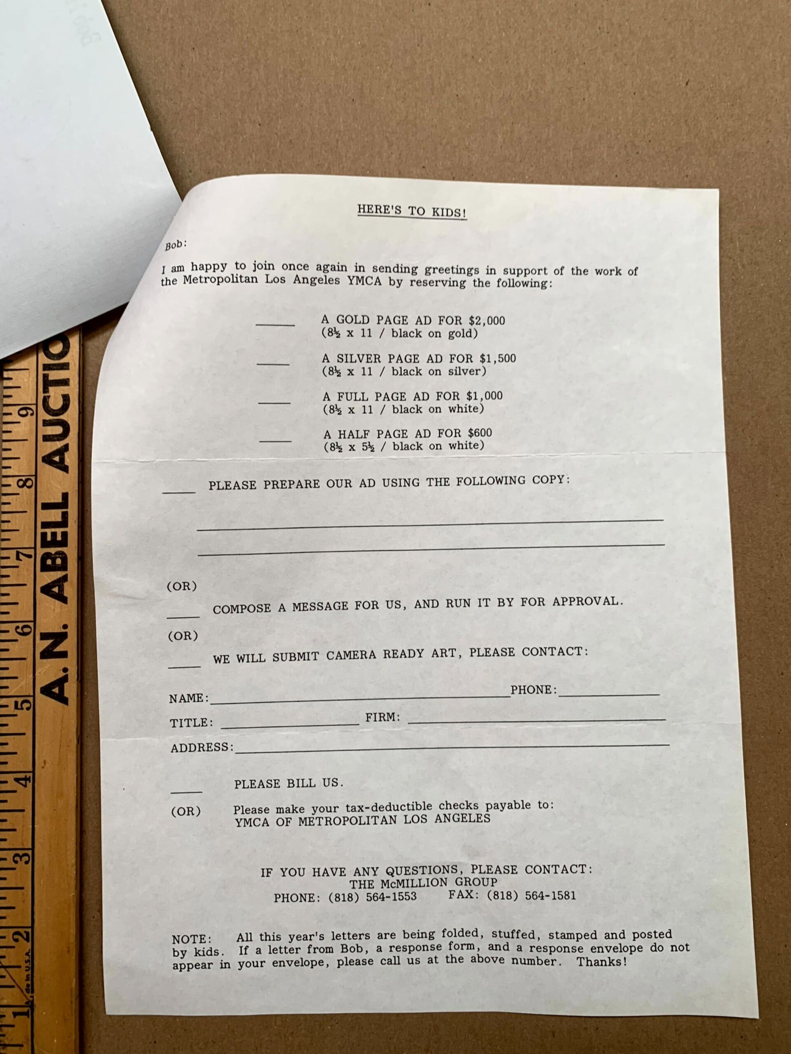 Bob Hope Correspondence - Sylvester Stallone (1992) 9x13 US Signed Letter & Envelope - 3