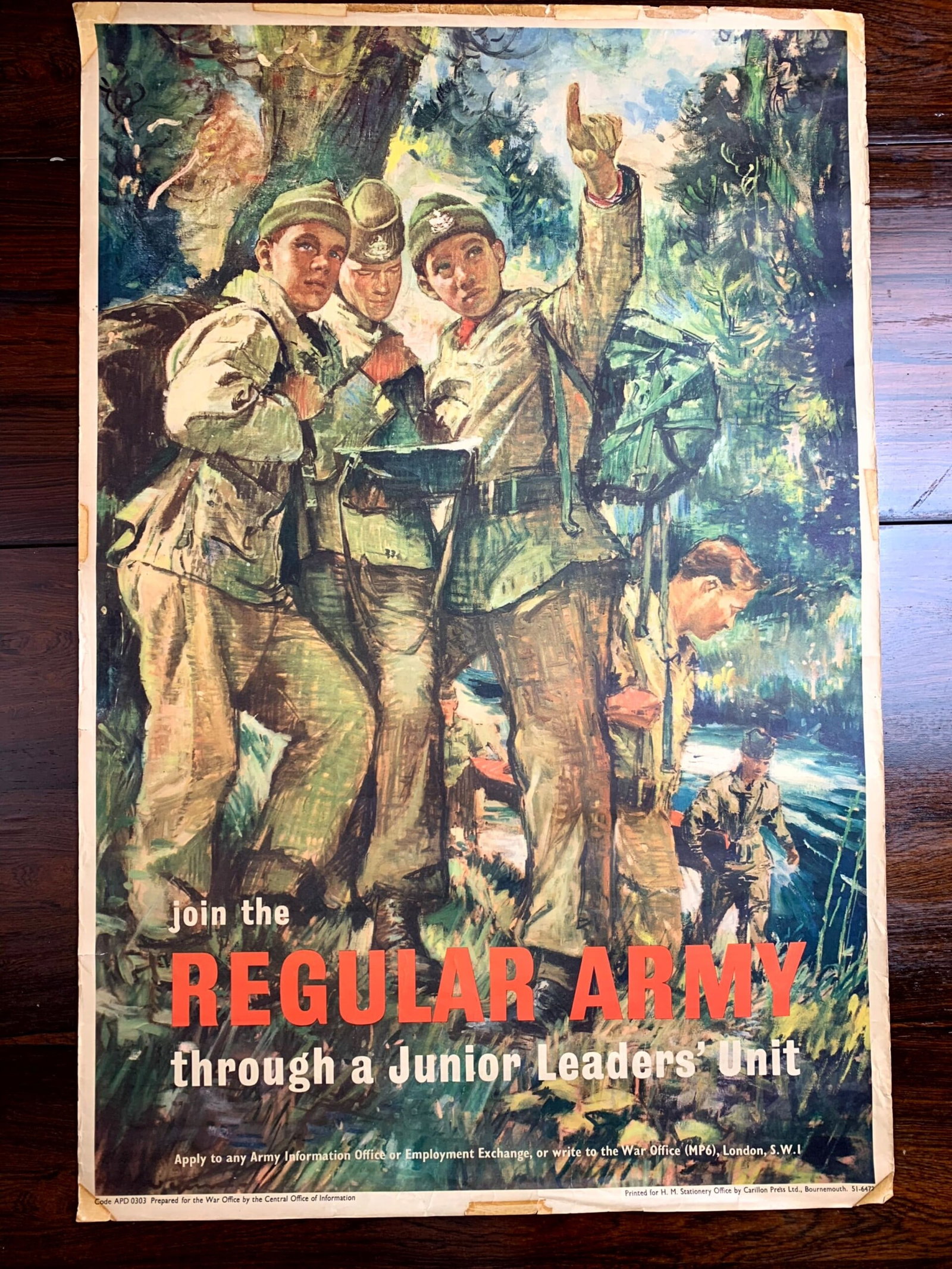 Join The Regular Army - Art by John Worsley (1959) 20x30" UK Recruitment Poster (1 of 6)
