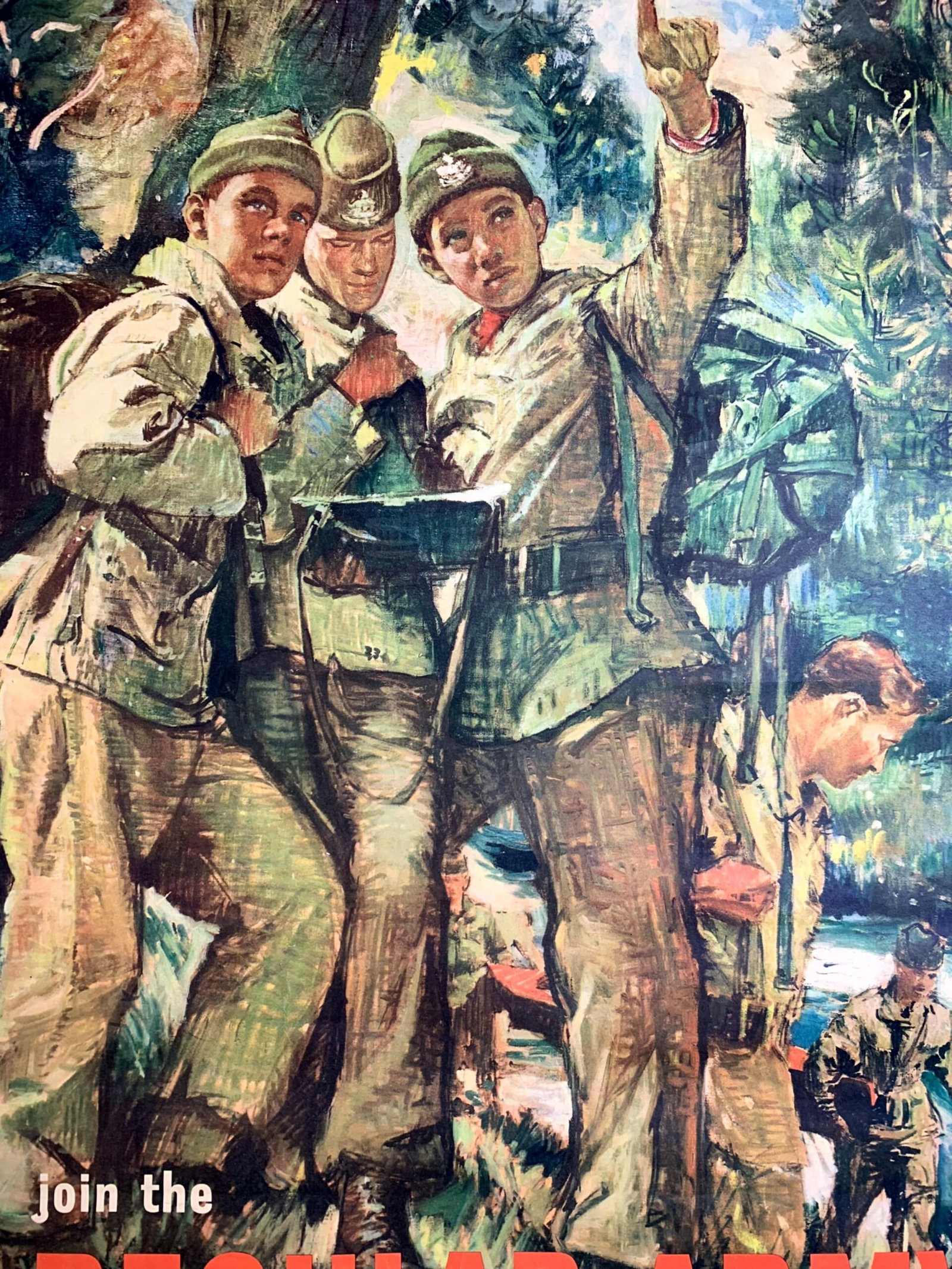 Join The Regular Army - Art by John Worsley (1959) 20x30" UK Recruitment Poster - 6