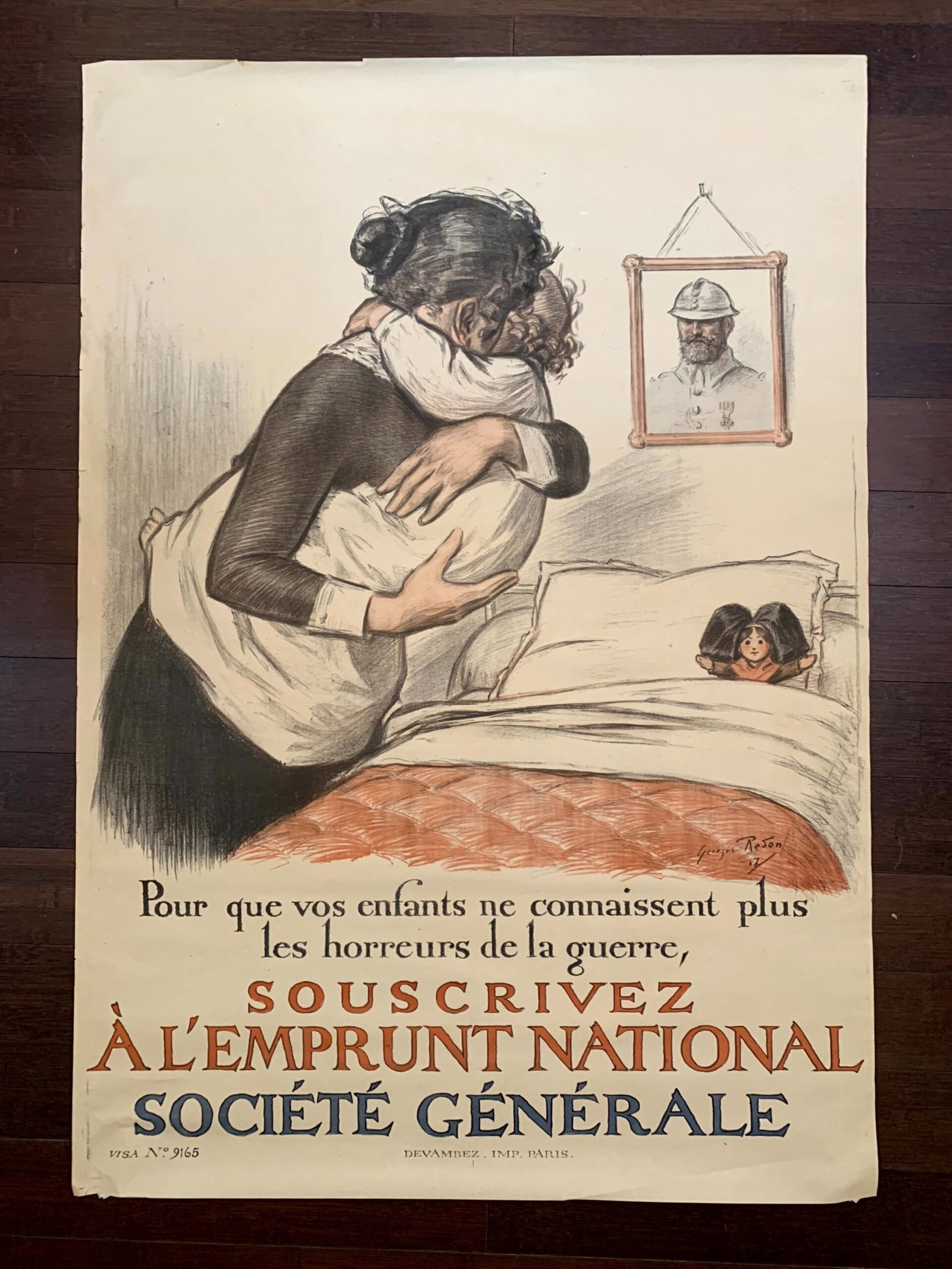Souscrivez a l'emprunt National - Art by Georges Redon (1917) 32x45 French War Poster (1 of 6)