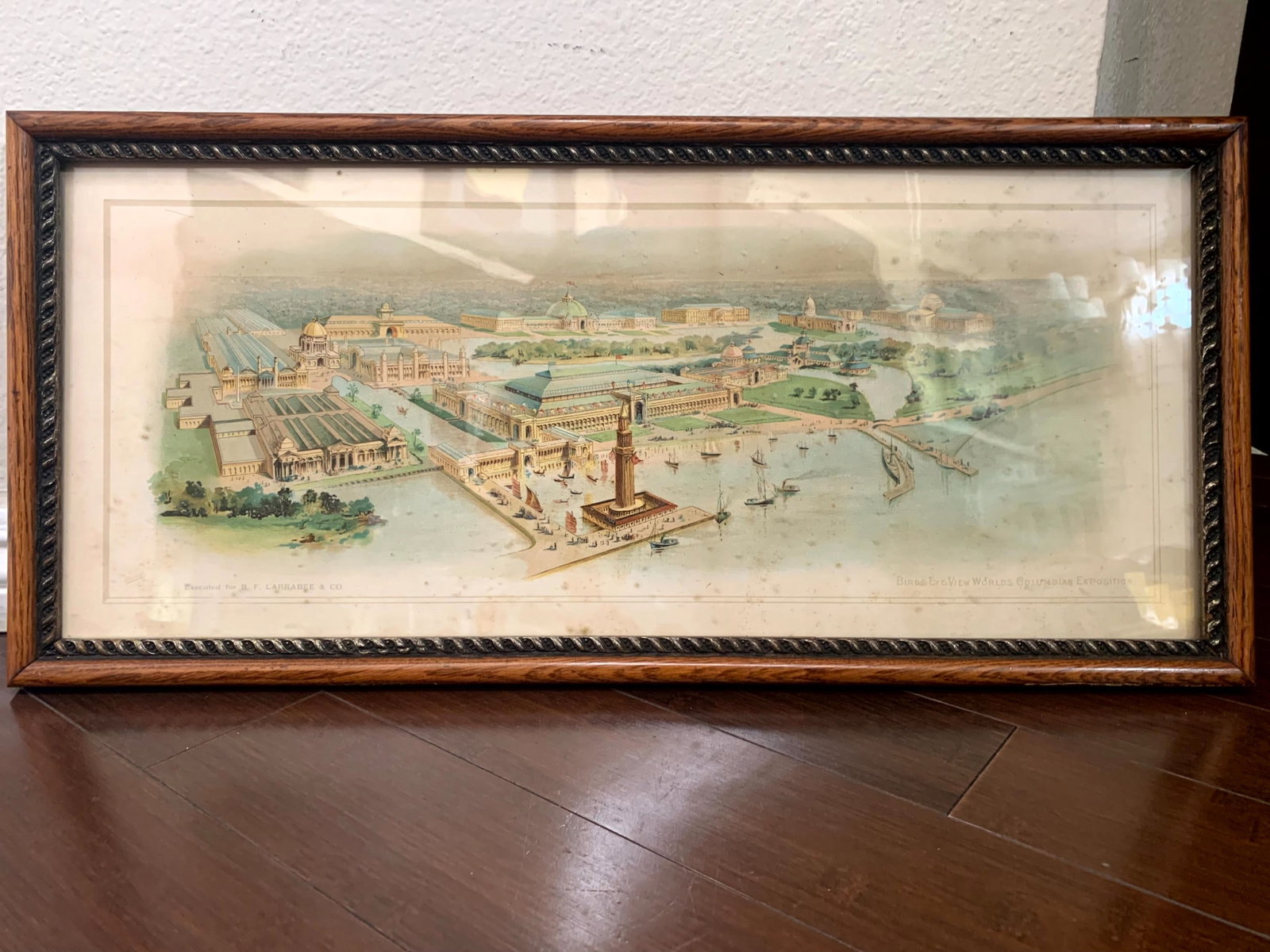 World's Columbia Exposition (1893) 12x25 US Tinted Photos x2 - Framed (1 of 6)