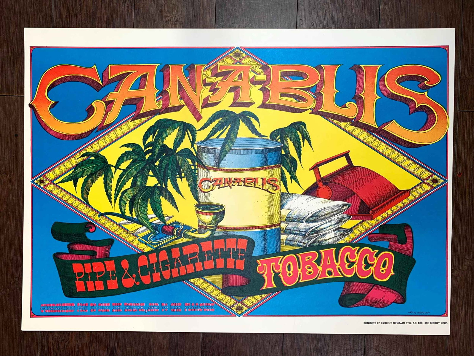 Canablis Tobacco - Rick Griffin 1st Print (1967) 14x19.75 US Advertising Poster (1 of 4)