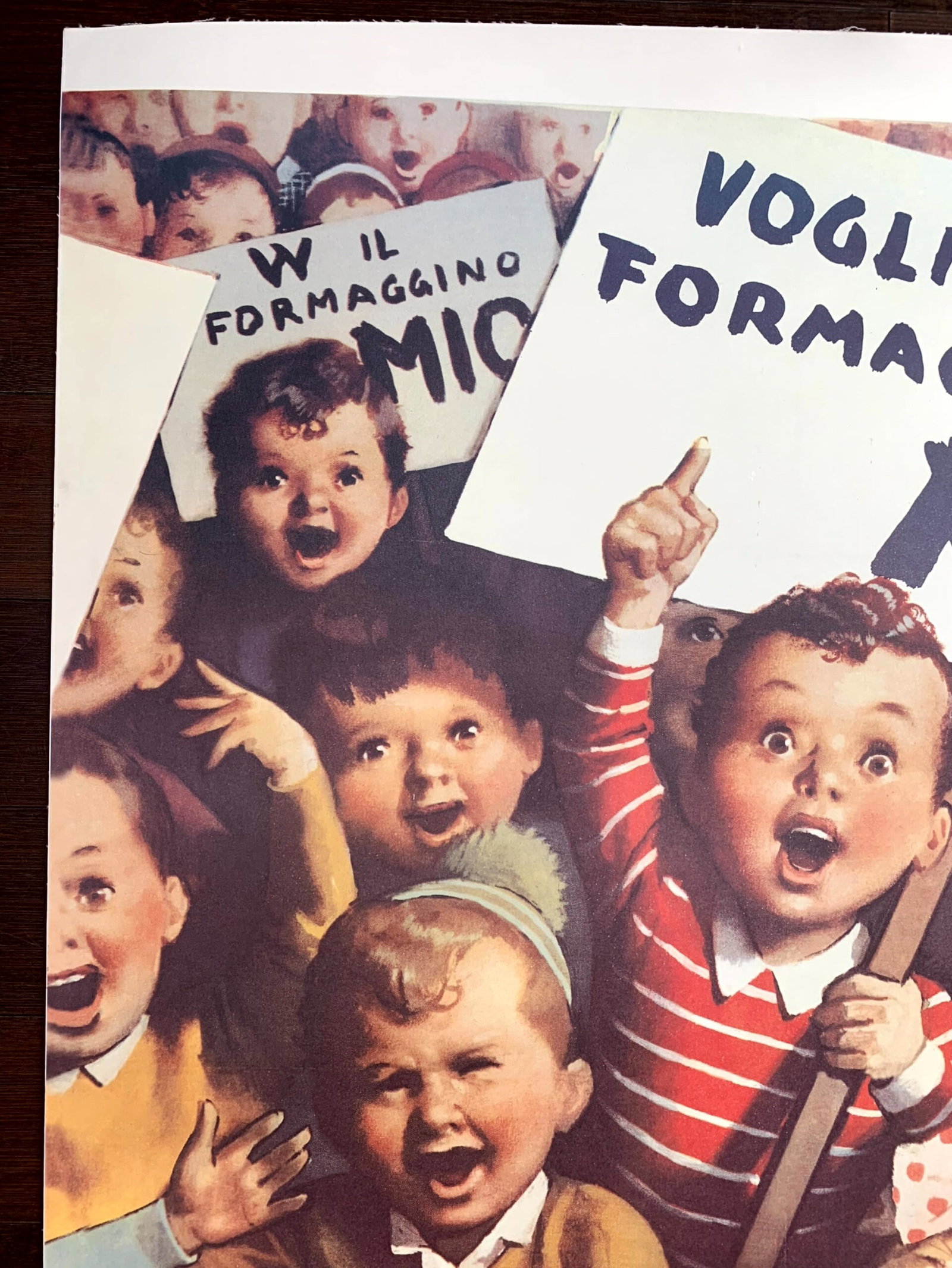 Vogliamo Il Formaggino - Art Boccasile (1955) 27x39 Italian Advertising Poster LB - 2