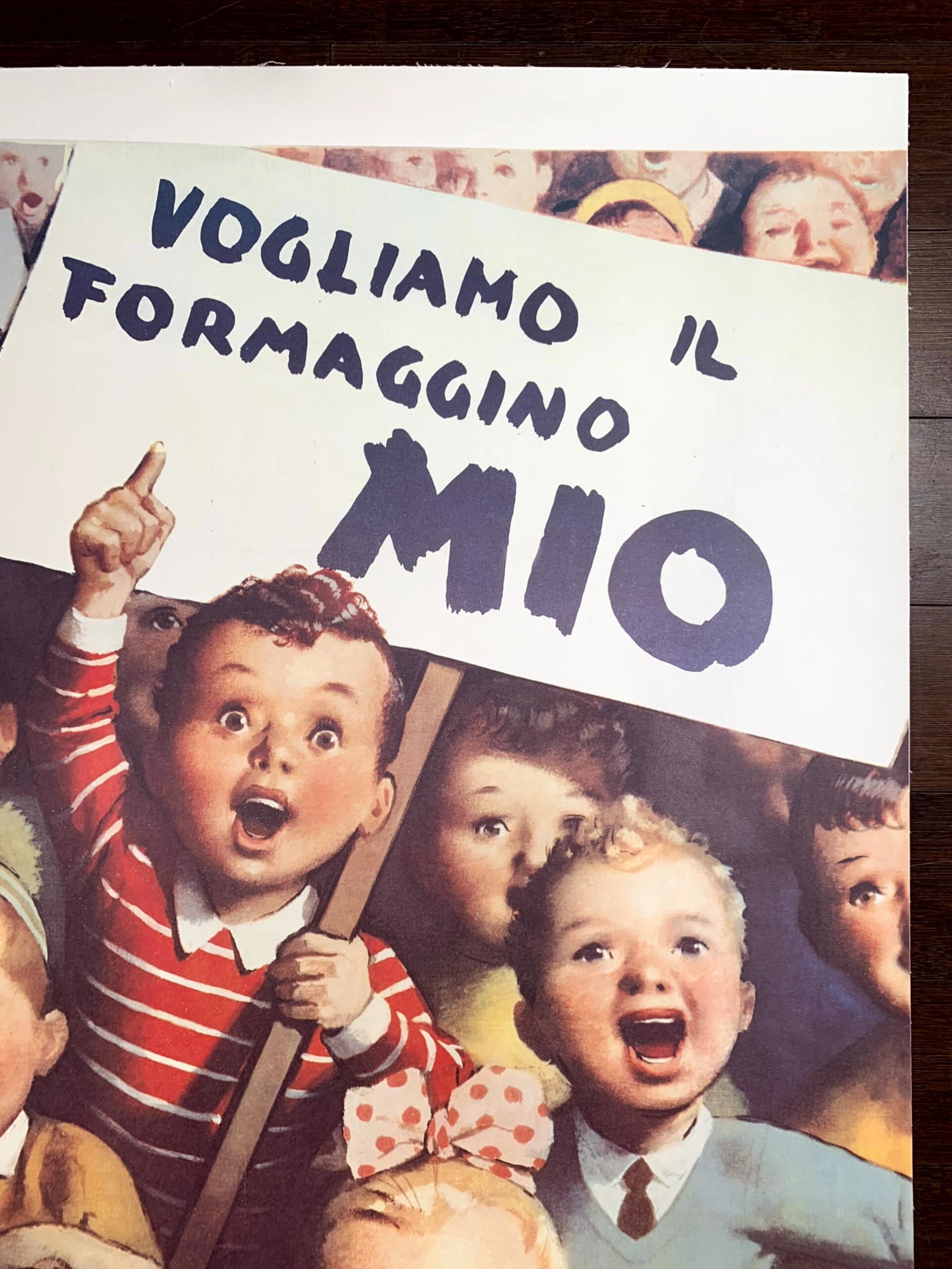 Vogliamo Il Formaggino - Art Boccasile (1955) 27x39 Italian Advertising Poster LB - 3
