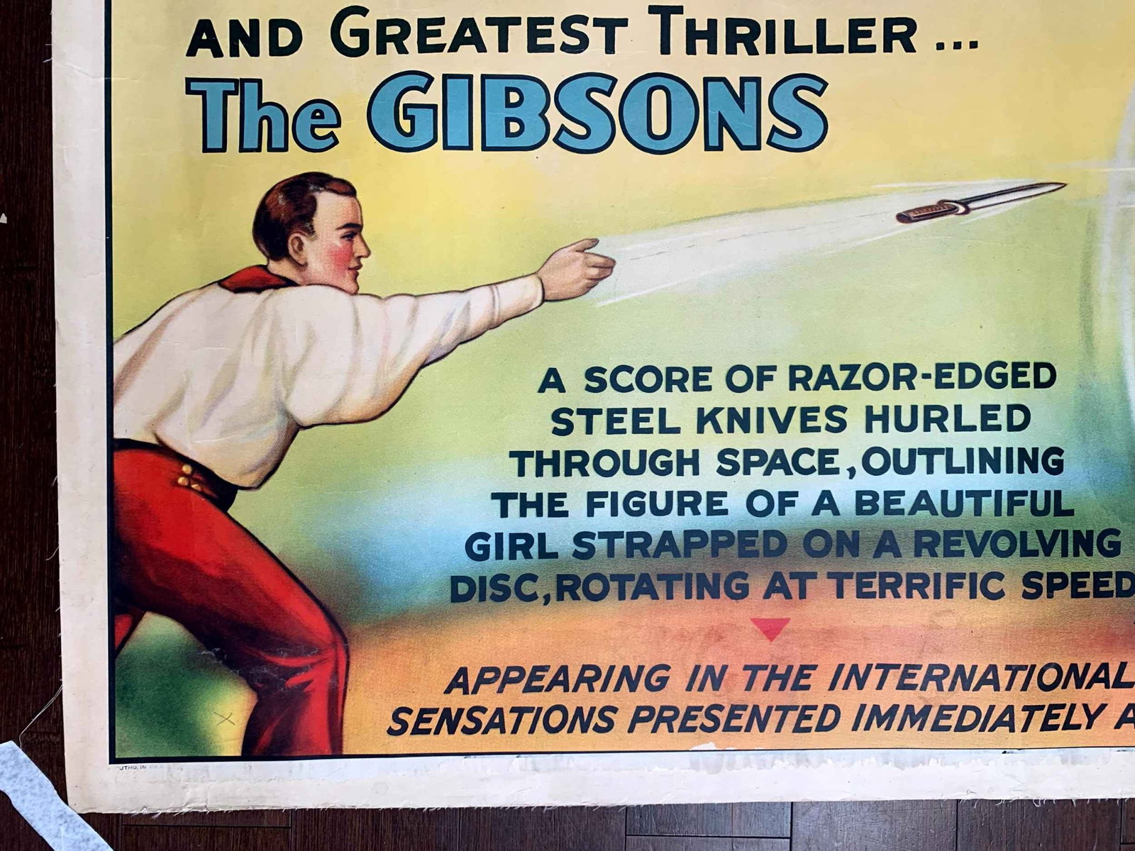 Ringling Bros and Barnum Circus - The Gibsons (1920's) 28x41 US Circus Poster Banner - 3
