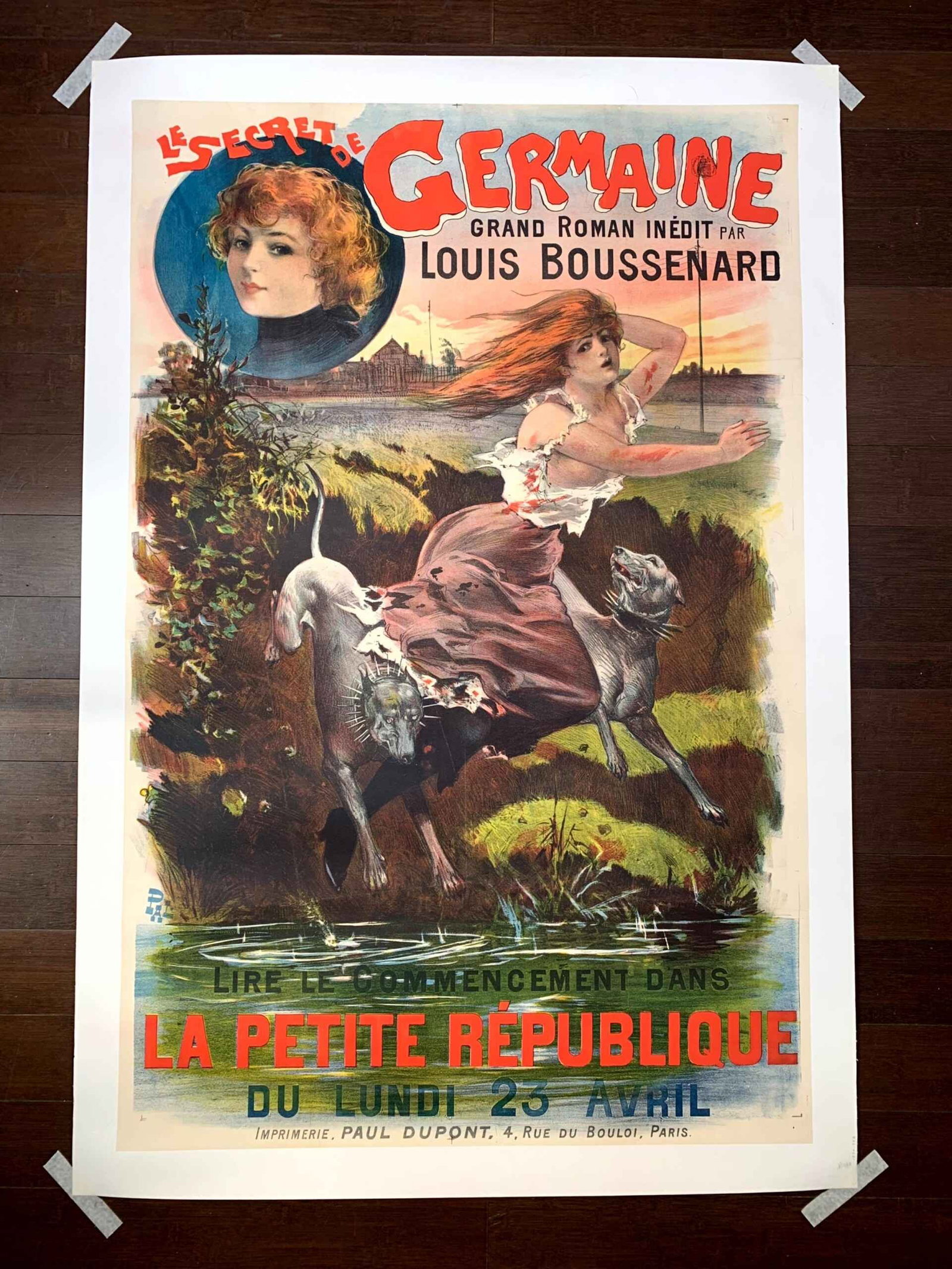 Le Secret de Germaine - Art by PAL (1894) 31x47 French Theater Poster LB (1 of 6)