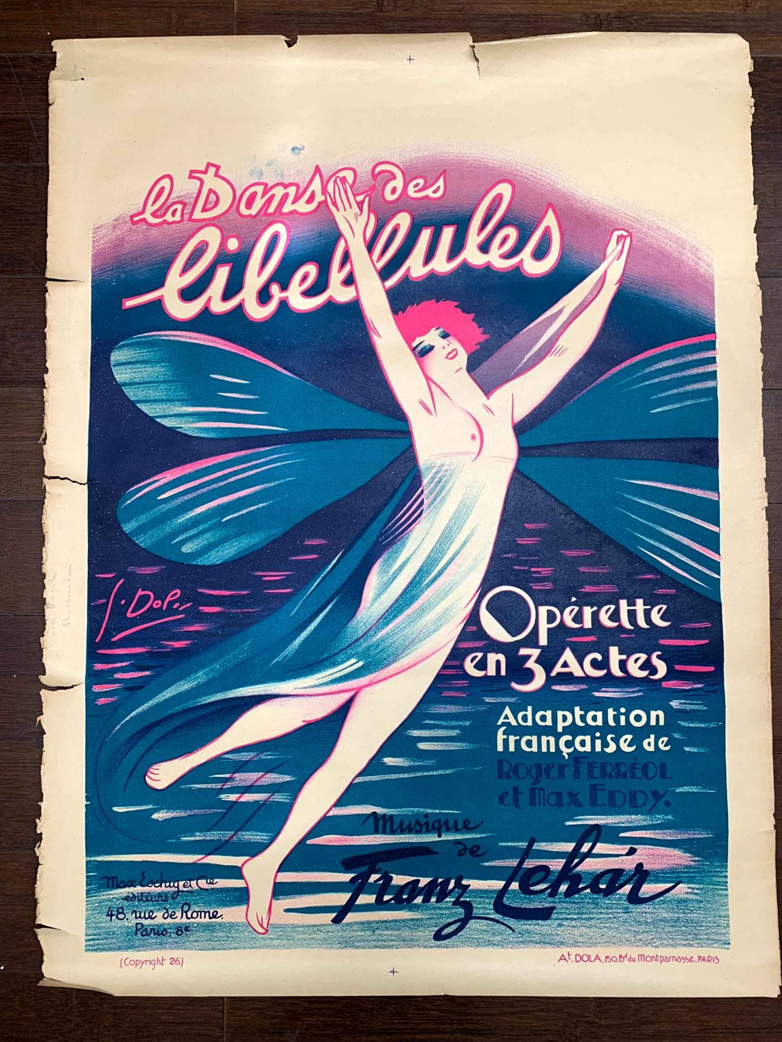 La Dans des Libellules - Art Georges Dola (1926) 23.5x31.5 French Opera Poster (1 of 6)