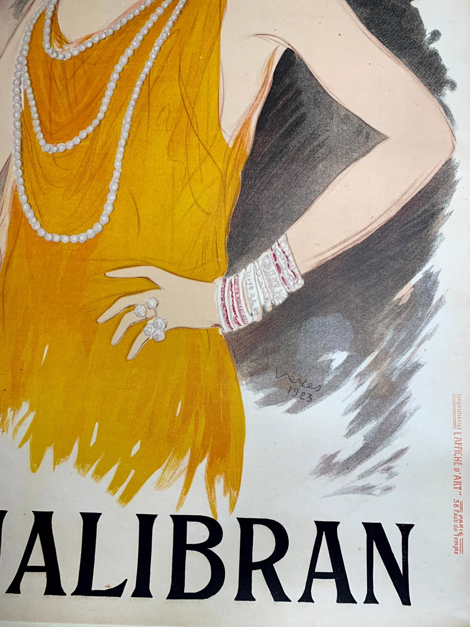 La Malibran - Simone Frevalles - Art Marcel Vertes (1923) 33.5x48.5 French Theater Poster LB - 4