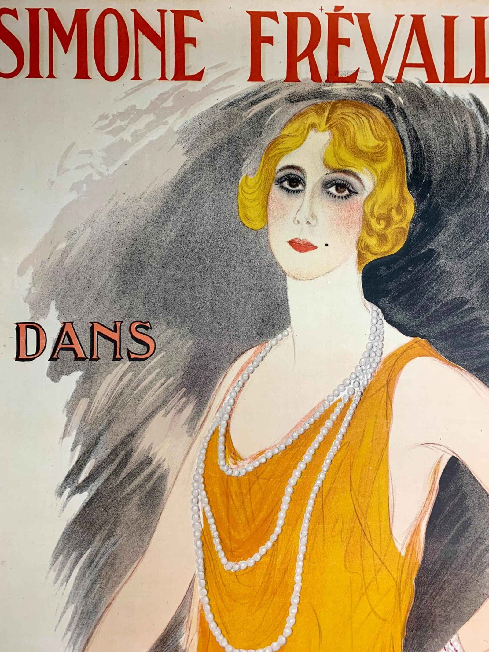 La Malibran - Simone Frevalles - Art Marcel Vertes (1923) 33.5x48.5 French Theater Poster LB - 5