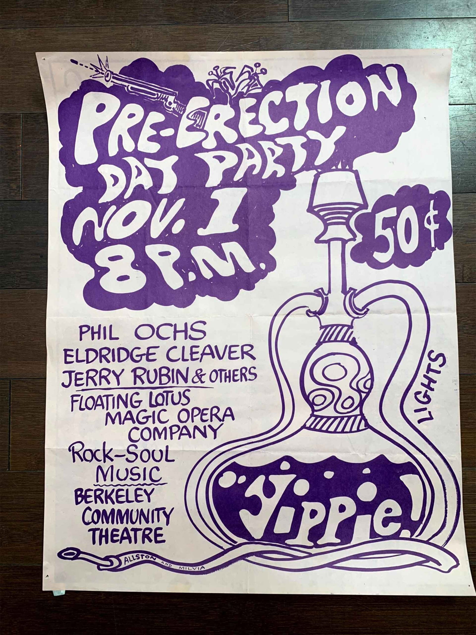 Pre-Erection Day Party - Black Panthers (1970) 17.75x22.5 US Protest Poster - Double Sided (1 of 4)