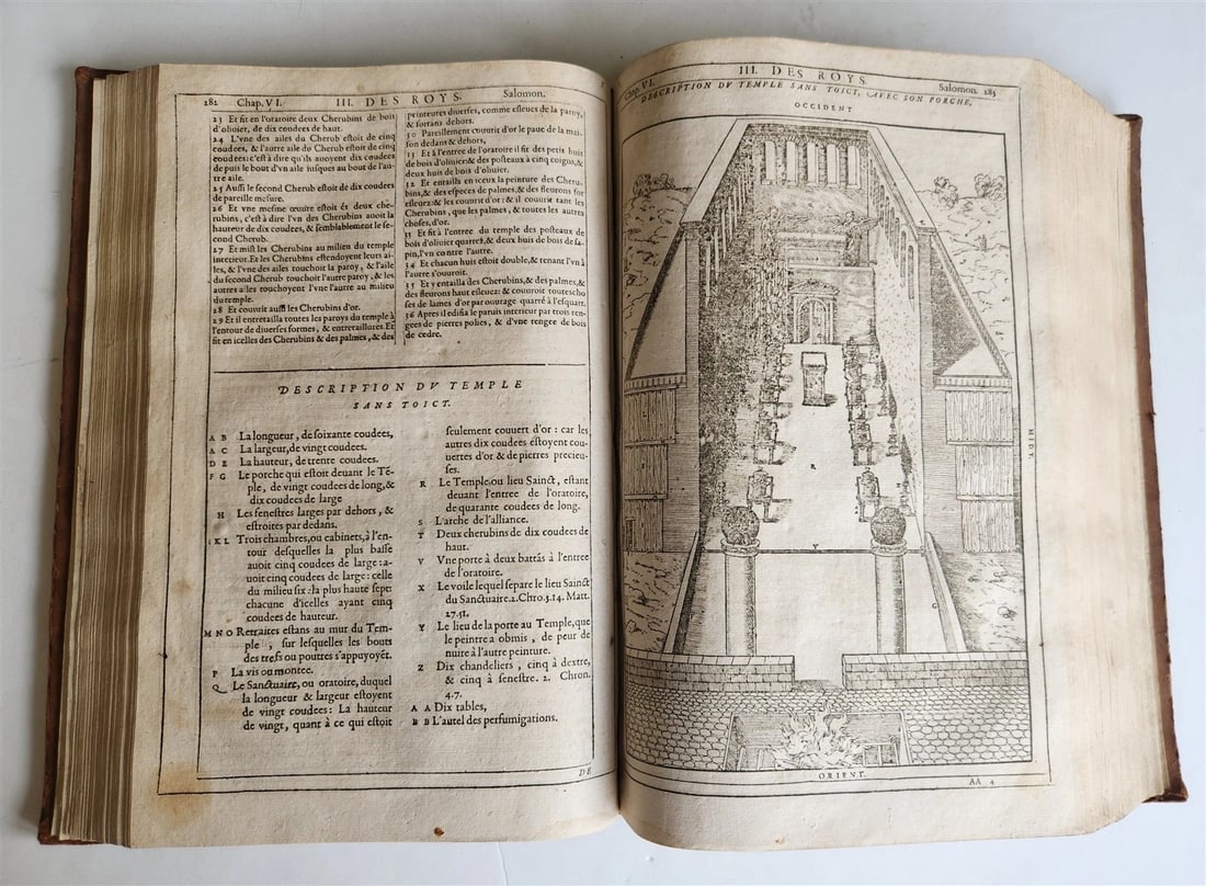 1603 BIBLE in FRENCH ILLUSTRATED FOLIO antique - 20