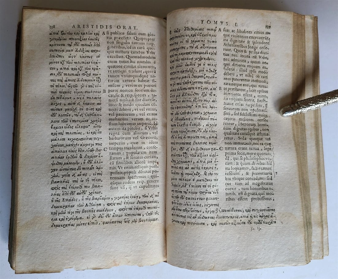 1604 AELIUS ARISTIDES 2 VOLUMES antique Adrianensis Oratoris Clarissimi RARE - 13