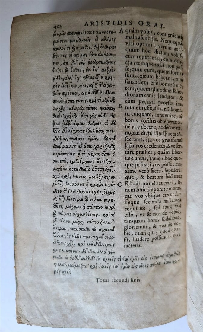 1604 AELIUS ARISTIDES 2 VOLUMES antique Adrianensis Oratoris Clarissimi RARE - 17