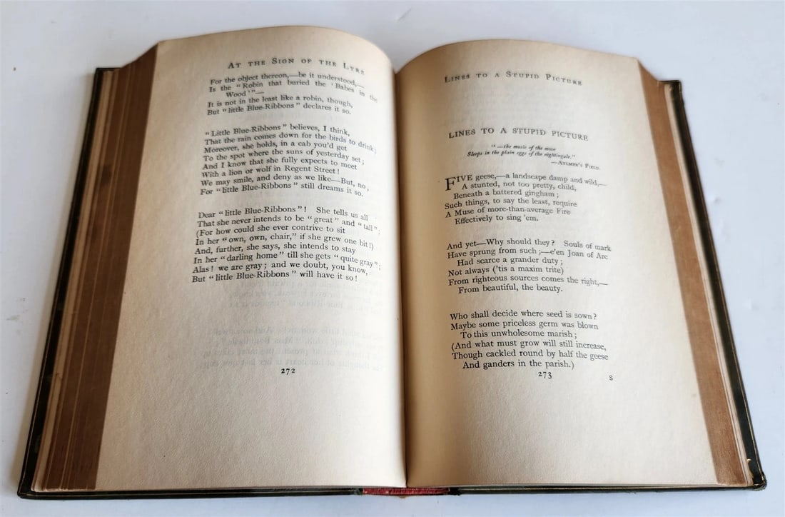 1902 SIGNED BINDING COLLECTED POEMS by Austin Dobson ANTIQUE - 8