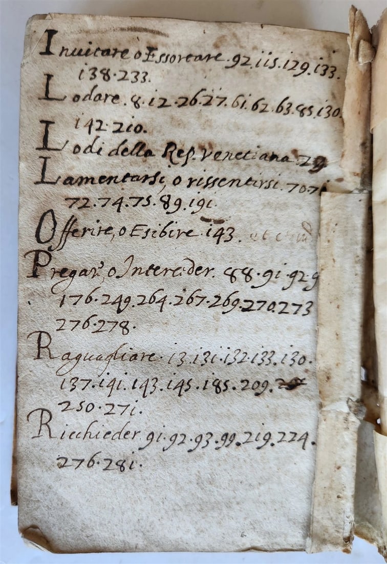 1597 Le lettere di m. Bernardo Tasso antique 16th CENTURY vellum bound - 7