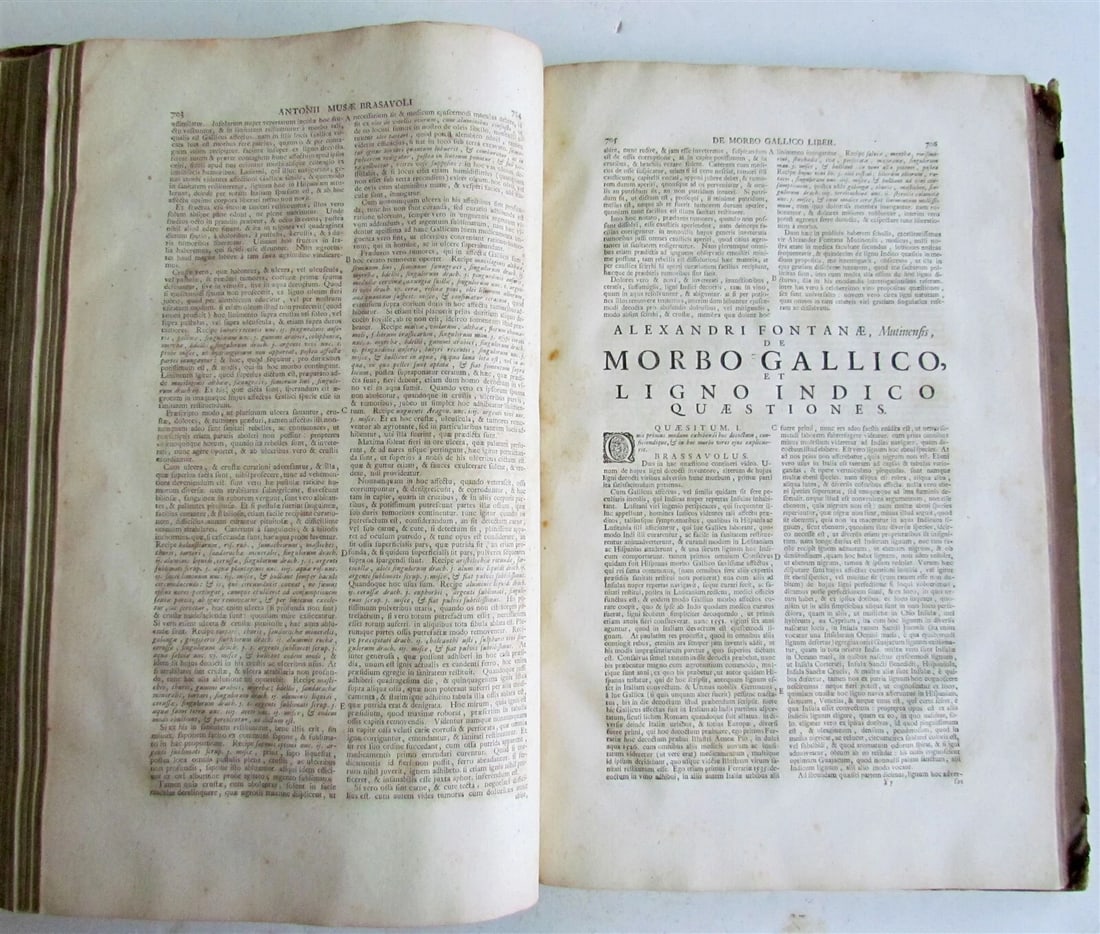 1728 APHRODISIACUS sive de lue VENEREA Aloysio Luisino FOLIO 2 v. in one antique - 8