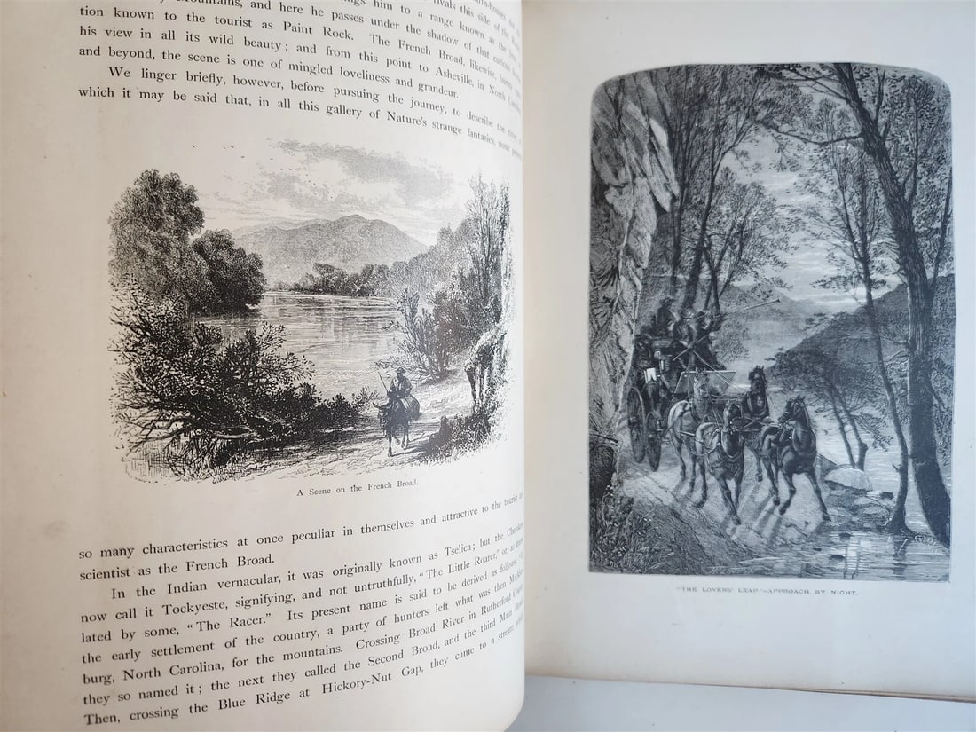 1874 PICTURESQUE AMERICA by WILLIAM BRYANT 2 FOLIO VOLUMES ILLUSTRATED antique - 11