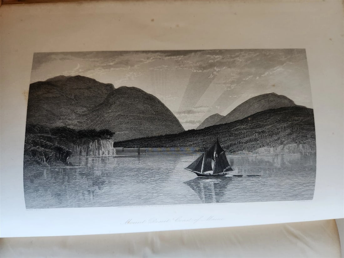 1874 PICTURESQUE AMERICA by WILLIAM BRYANT 2 FOLIO VOLUMES ILLUSTRATED antique - 6