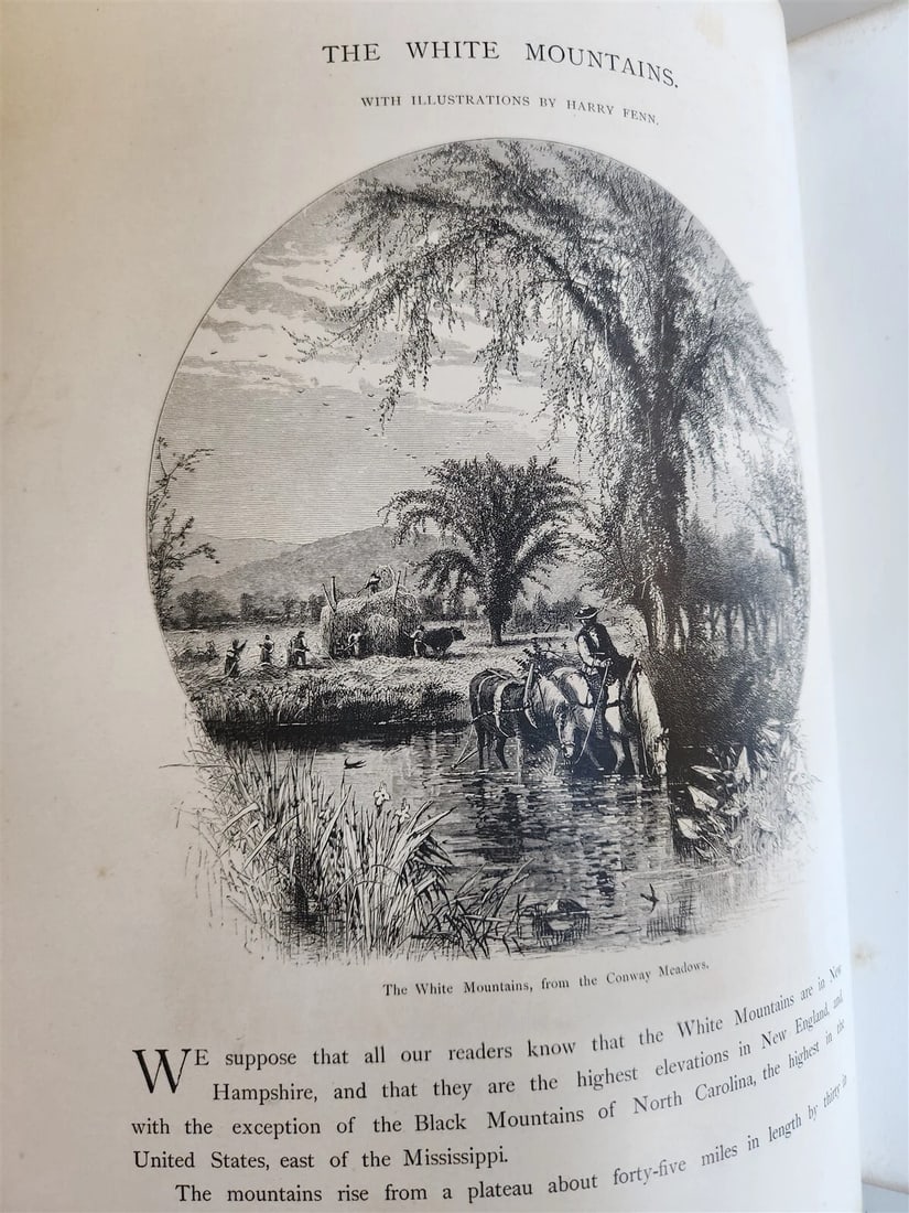 1874 PICTURESQUE AMERICA by WILLIAM BRYANT 2 FOLIO VOLUMES ILLUSTRATED antique - 9