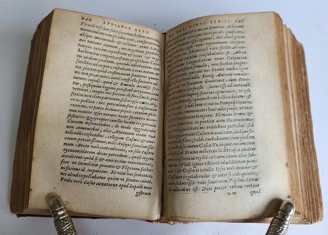 1588 APPIAN ROMAN HISTORY of FOREIGN WARS antique VELLUM in ITALIAN 16th CENTURY - 10